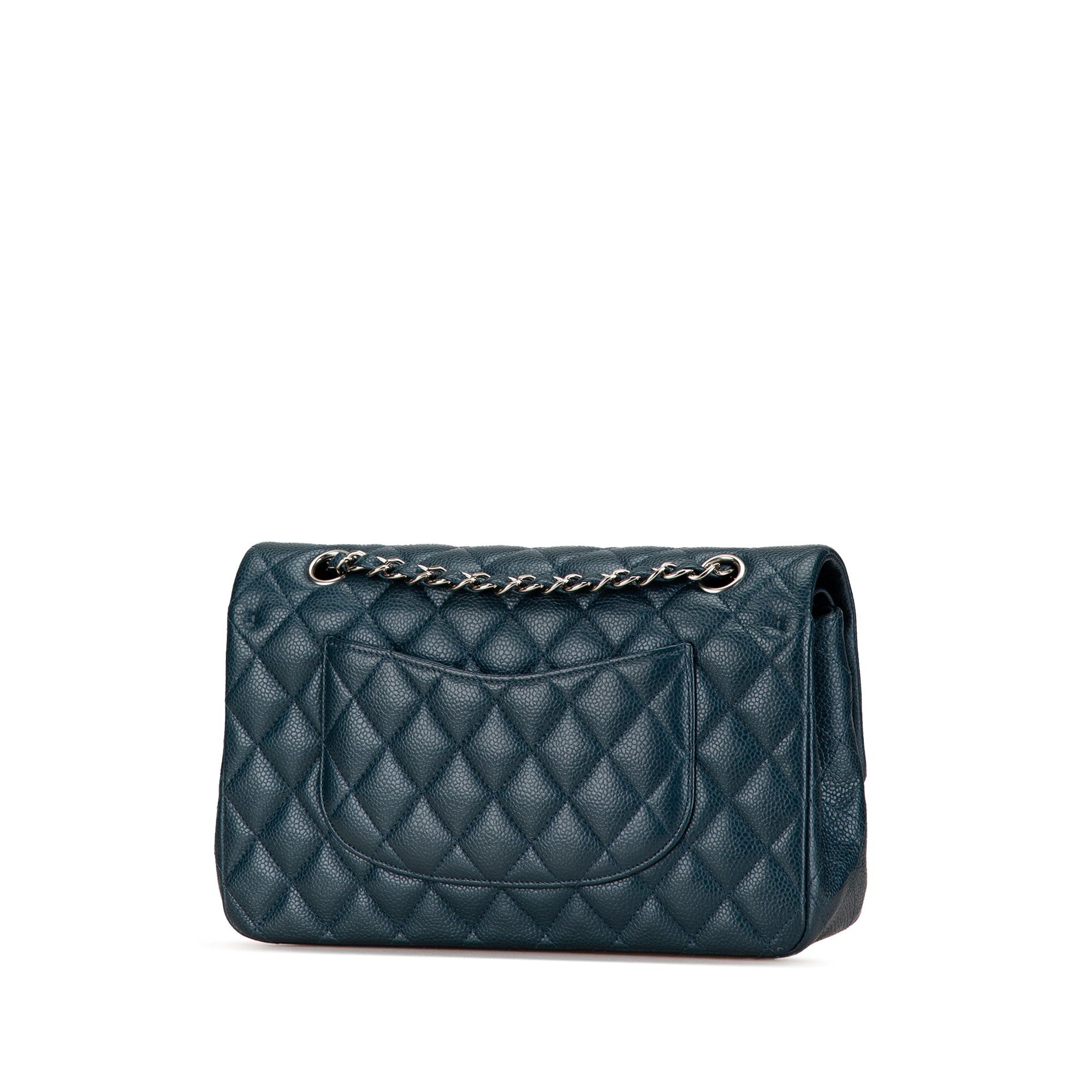 Chanel Chanel Medium Classic Caviar Double Flap Blue Size ONE SIZE - 2 Thumbnail