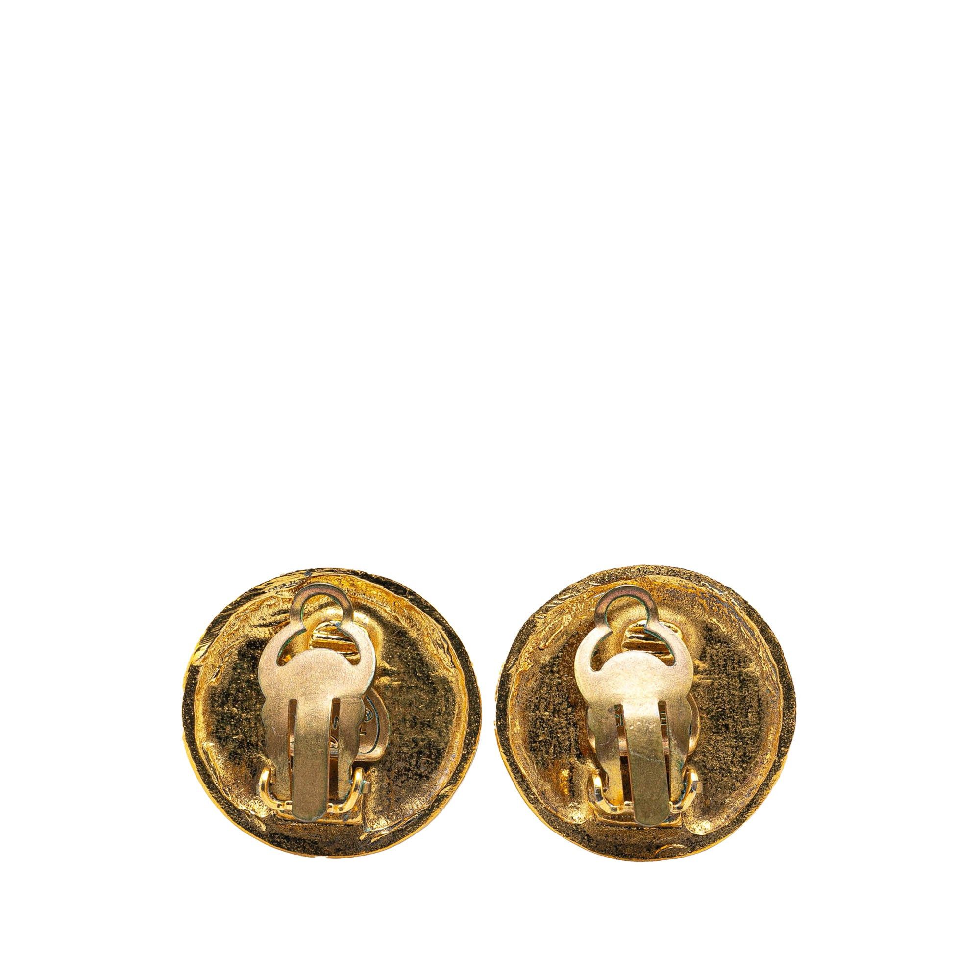Chanel Chanel Gold Plated CC Clip On Earrings Gold Size ONE SIZE - 2 Thumbnail