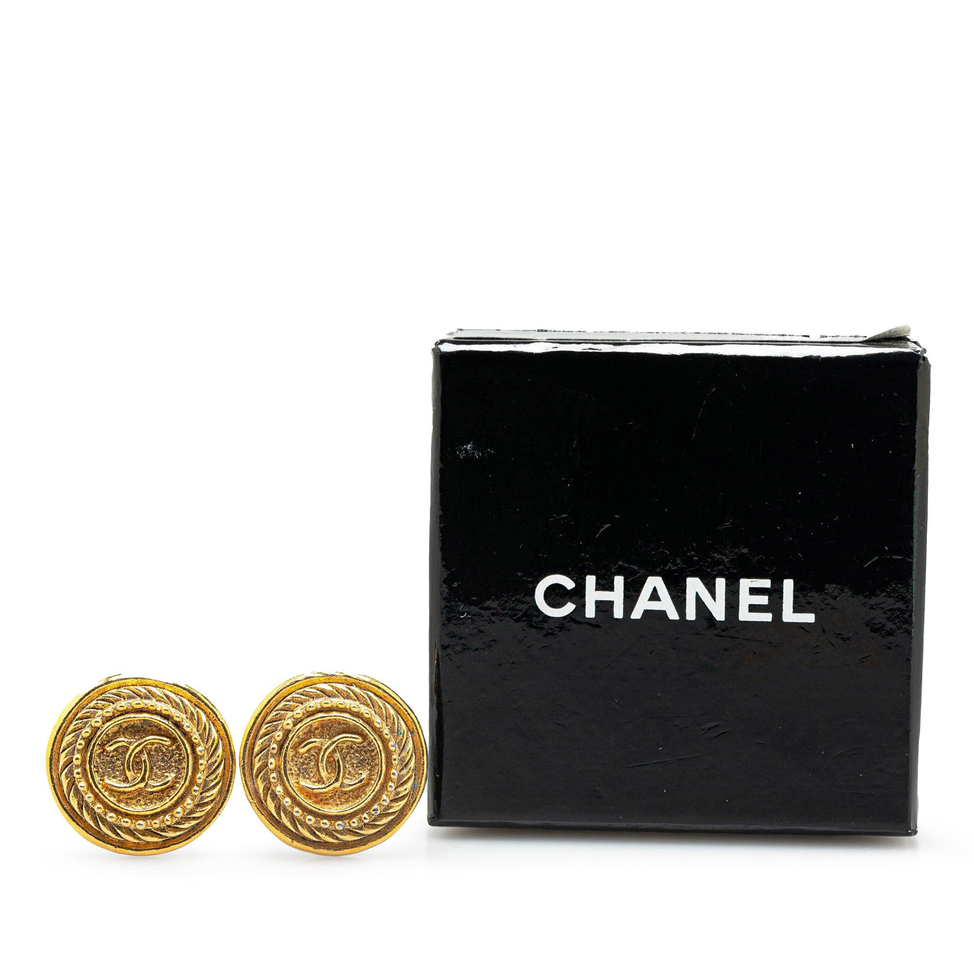 Chanel Chanel Gold Plated CC Clip On Earrings Gold Size ONE SIZE - 4 Thumbnail