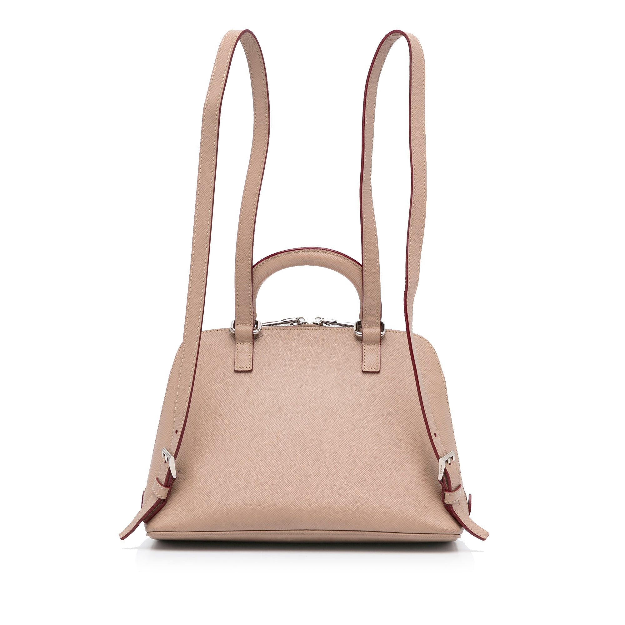 Prada Prada Saffiano Lux Promenade Backpack Brown Size ONE SIZE - 4 Thumbnail