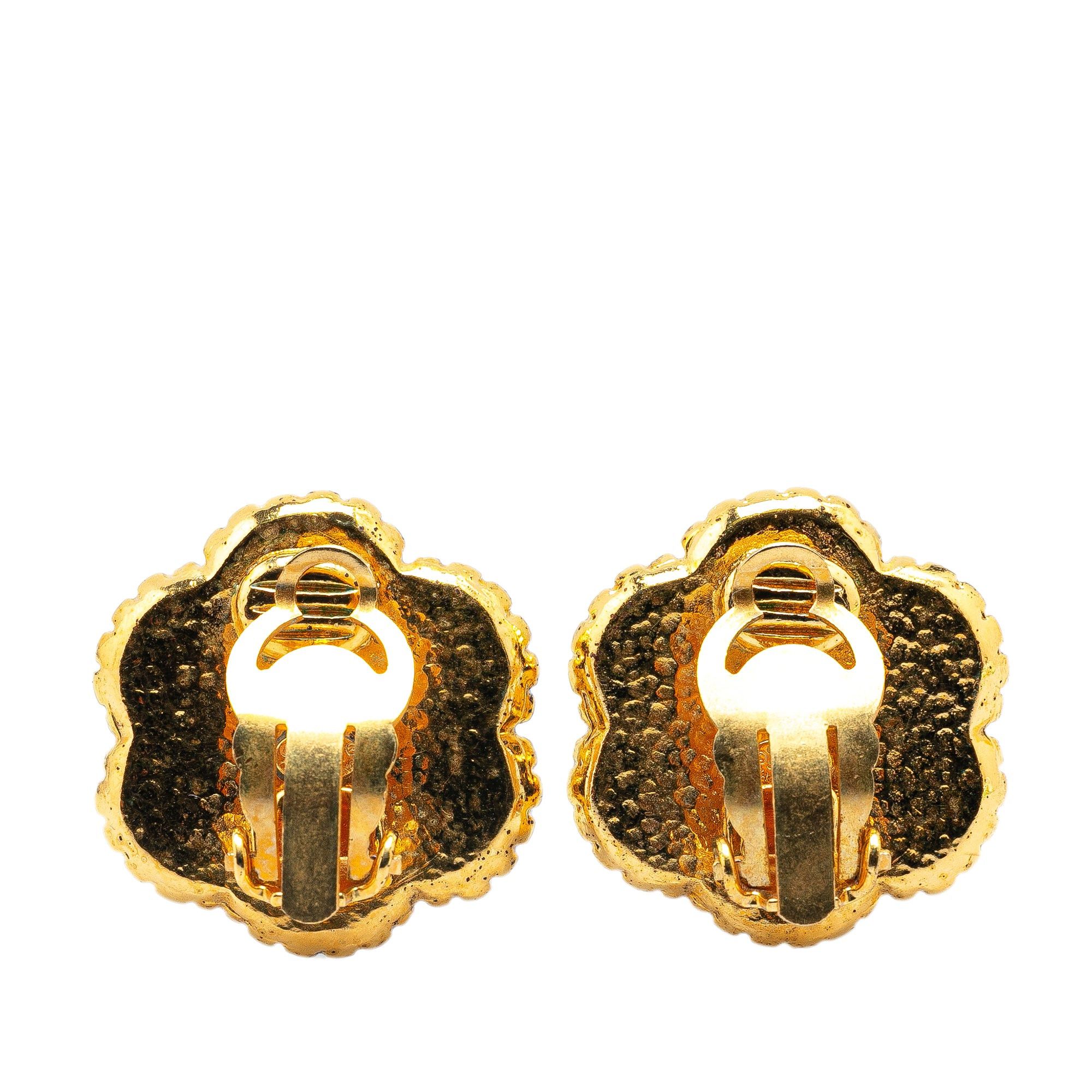 Chanel Chanel Gold Plated CC Clip On Earrings Gold Size ONE SIZE - 2 Thumbnail