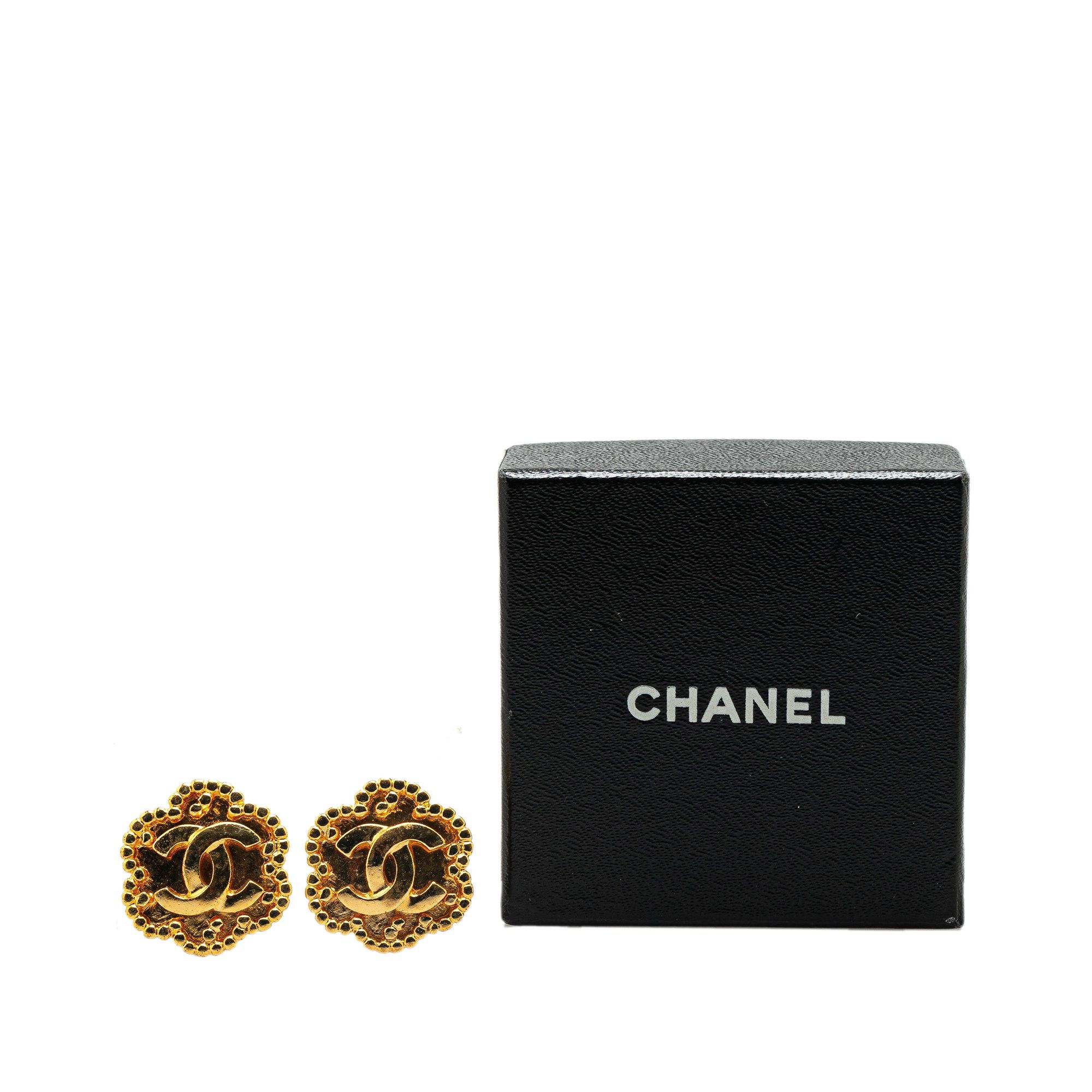 Chanel Chanel Gold Plated CC Clip On Earrings Gold Size ONE SIZE - 4 Thumbnail