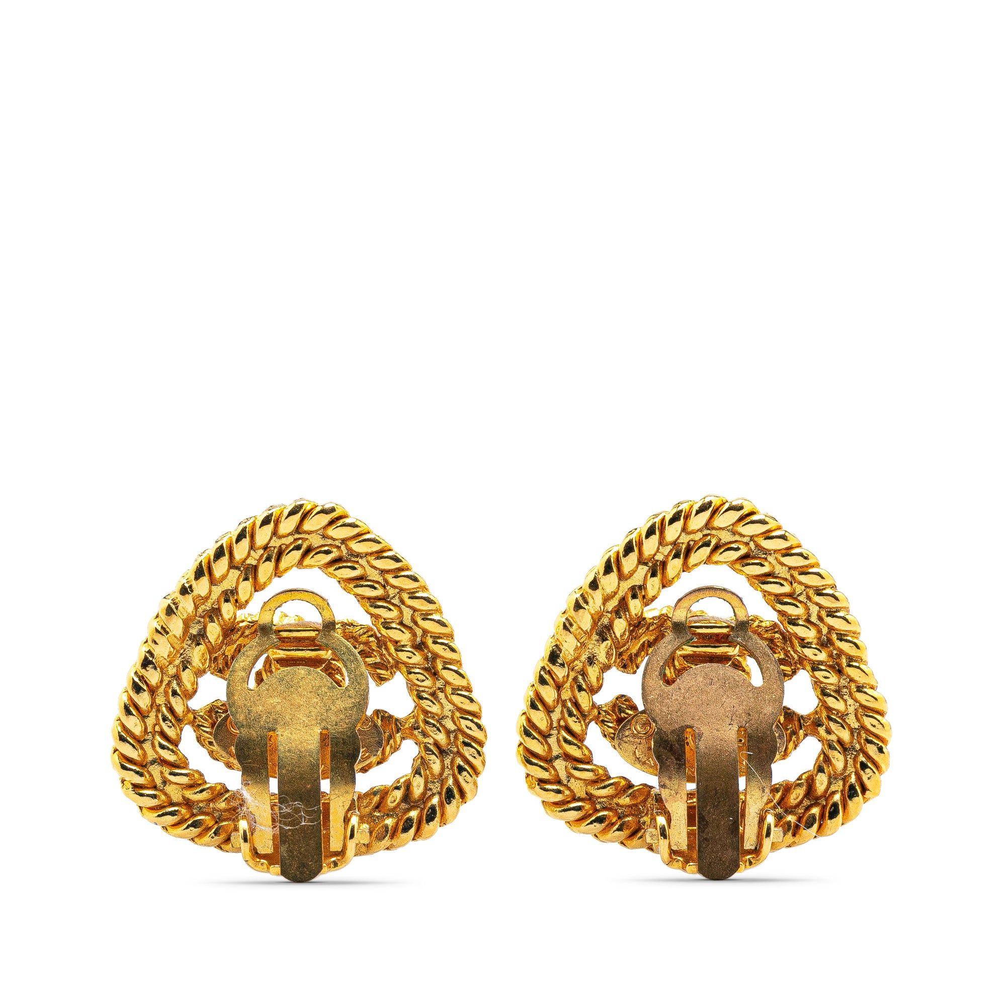 Chanel Chanel Gold Plated CC Clip On Earrings Gold Size ONE SIZE - 2 Thumbnail