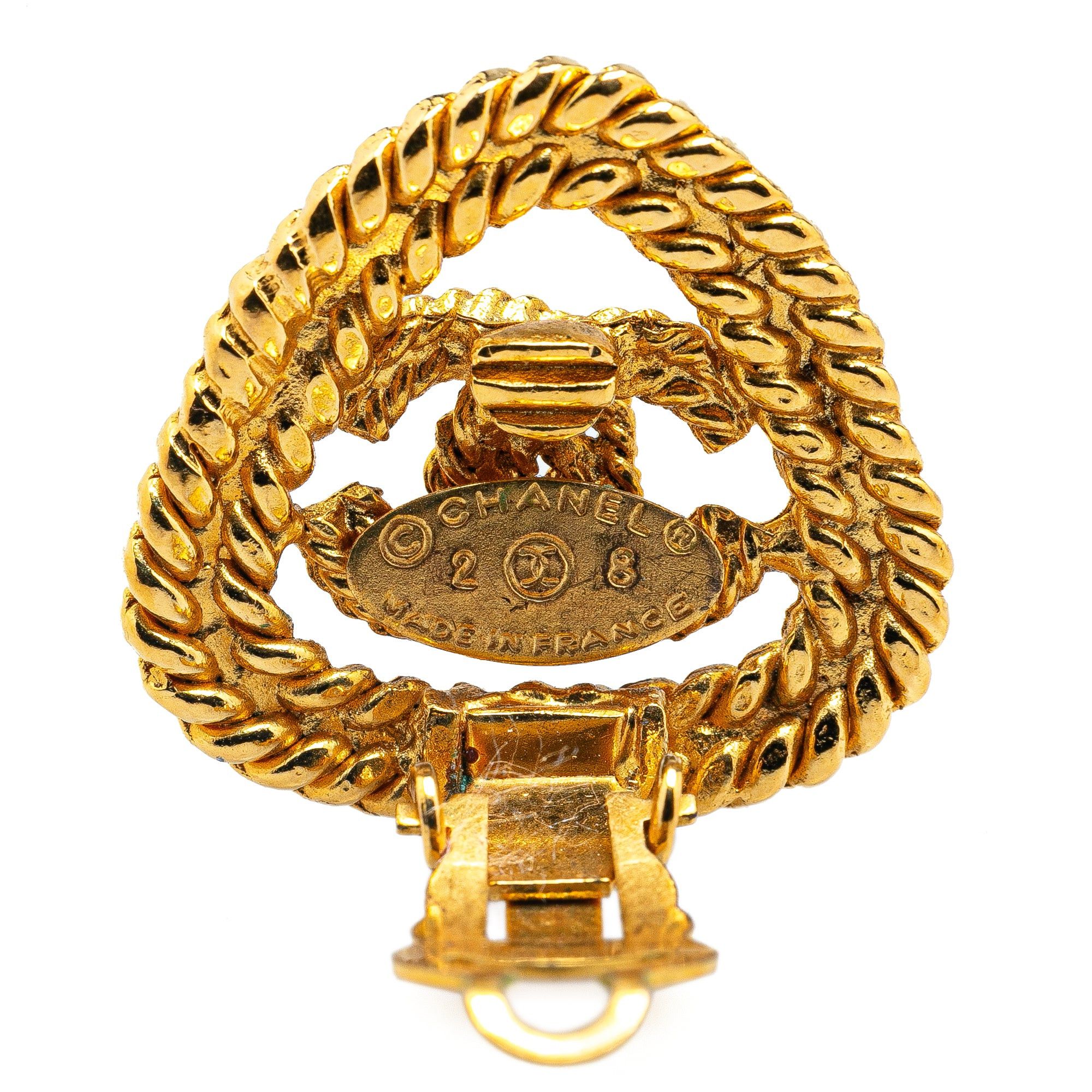 Chanel Chanel Gold Plated CC Clip On Earrings Gold Size ONE SIZE - 3 Thumbnail