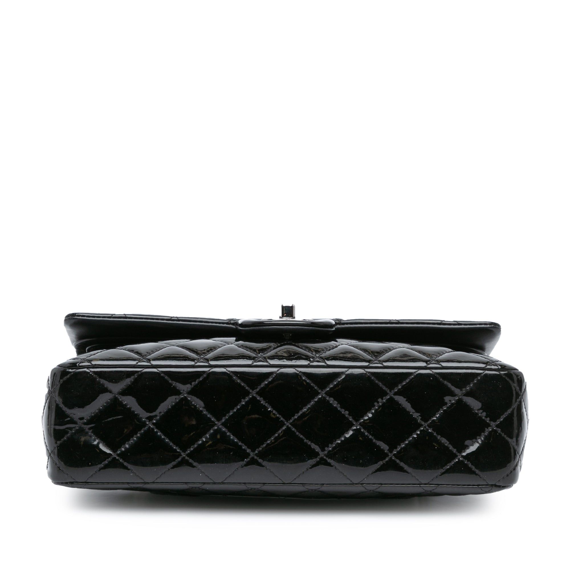 Chanel Chanel Medium Classic Patent Double Flap Black Size ONE SIZE - 3 Thumbnail