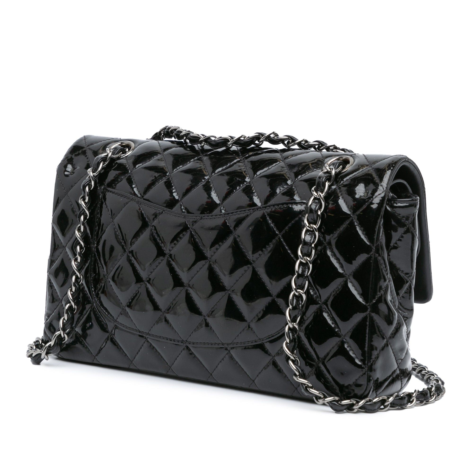 Chanel Chanel Medium Classic Patent Double Flap Black Size ONE SIZE - 2 Thumbnail