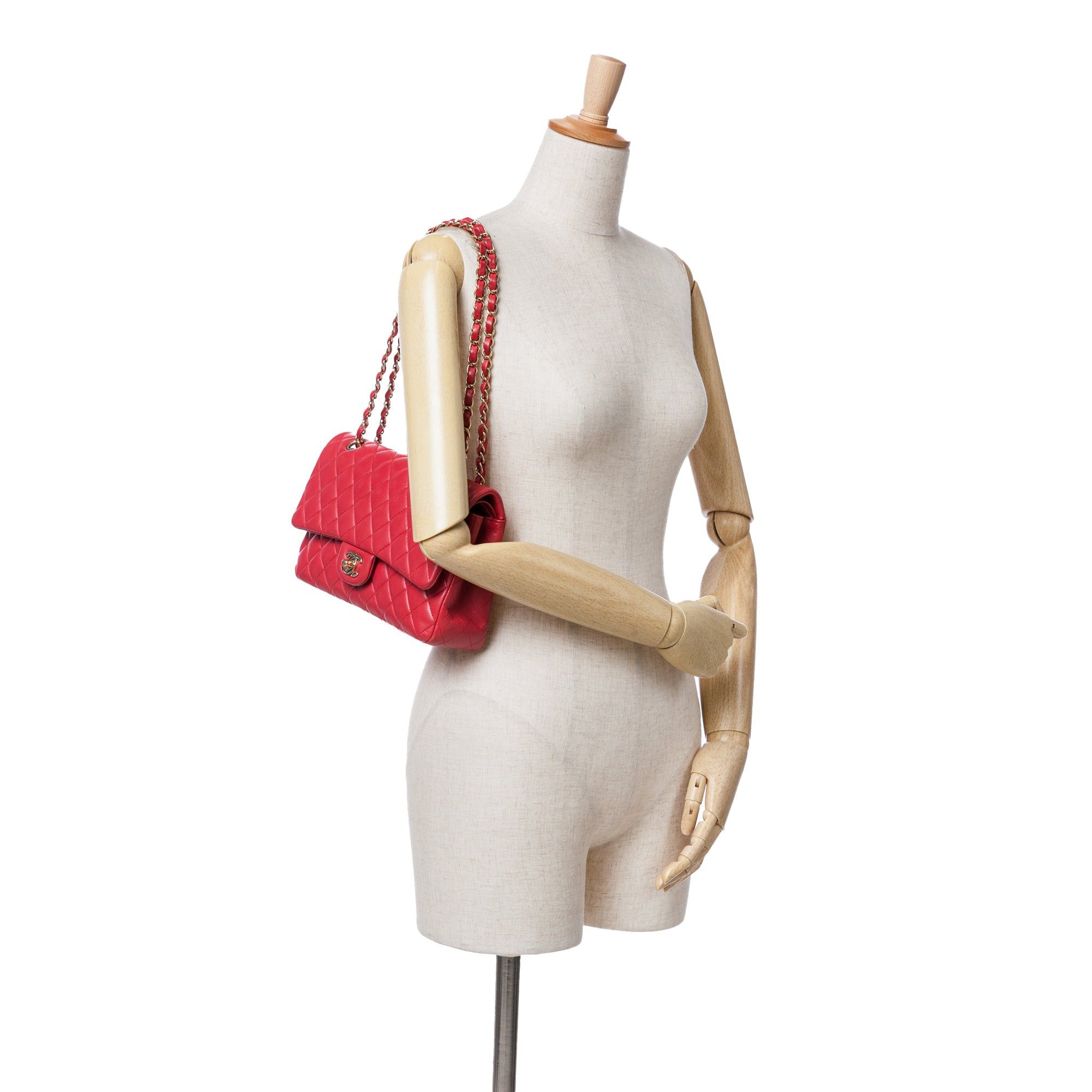 Chanel Chanel Medium Classic Lambskin Double Flap Pink Size ONE SIZE - 10 Thumbnail
