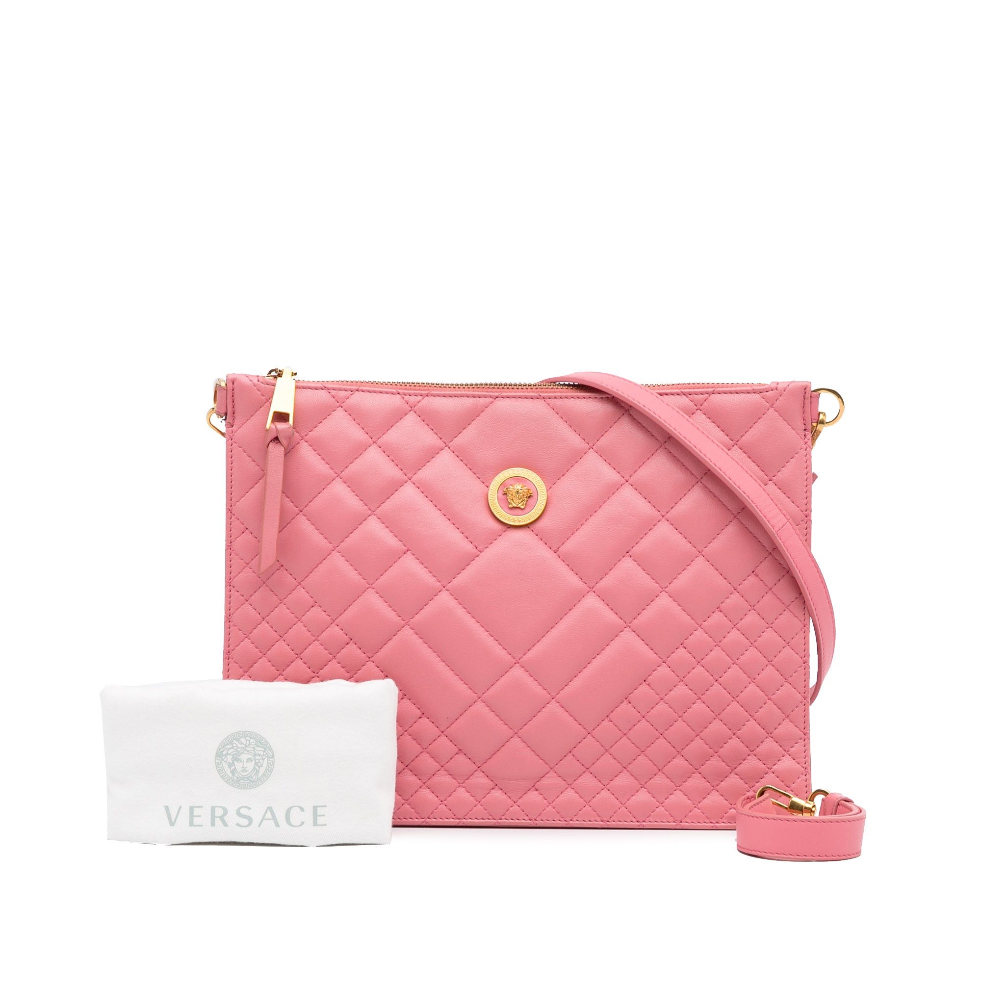 Versace Versace Quilted Medusa Crossbody Pink Size ONE SIZE - 12 Thumbnail