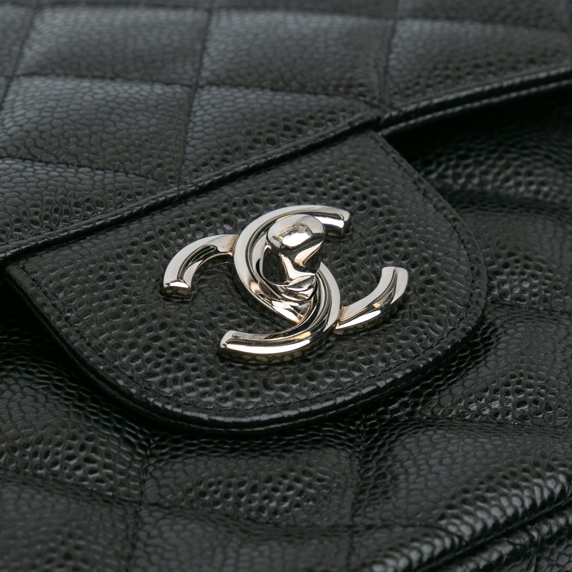 Chanel Chanel Jumbo Classic Caviar Double Flap Black Size ONE SIZE - 8 Thumbnail
