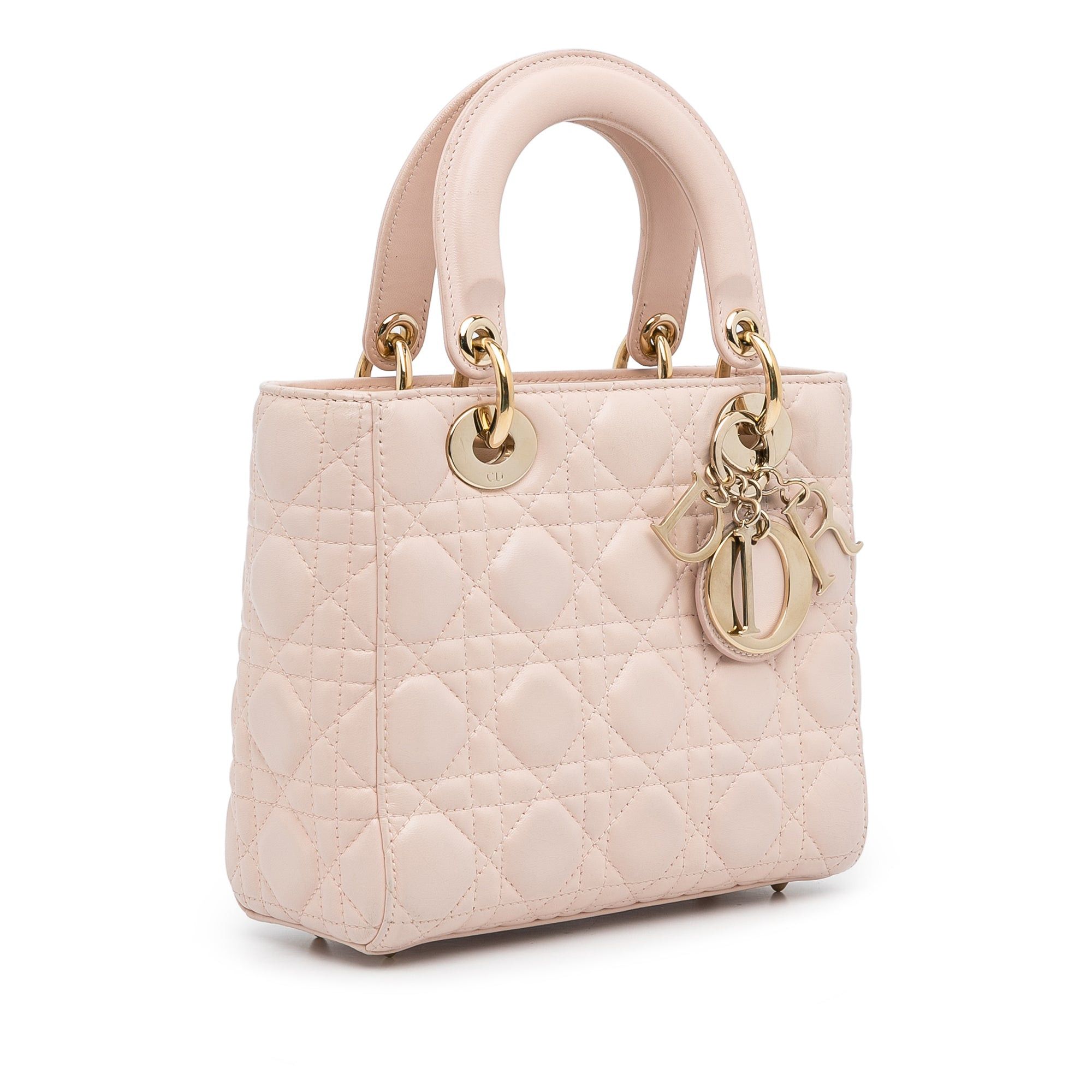 Dior Dior Small Lambskin Cannage My ABCDior Lady Dior Pink Size ONE SIZE - 2 Thumbnail