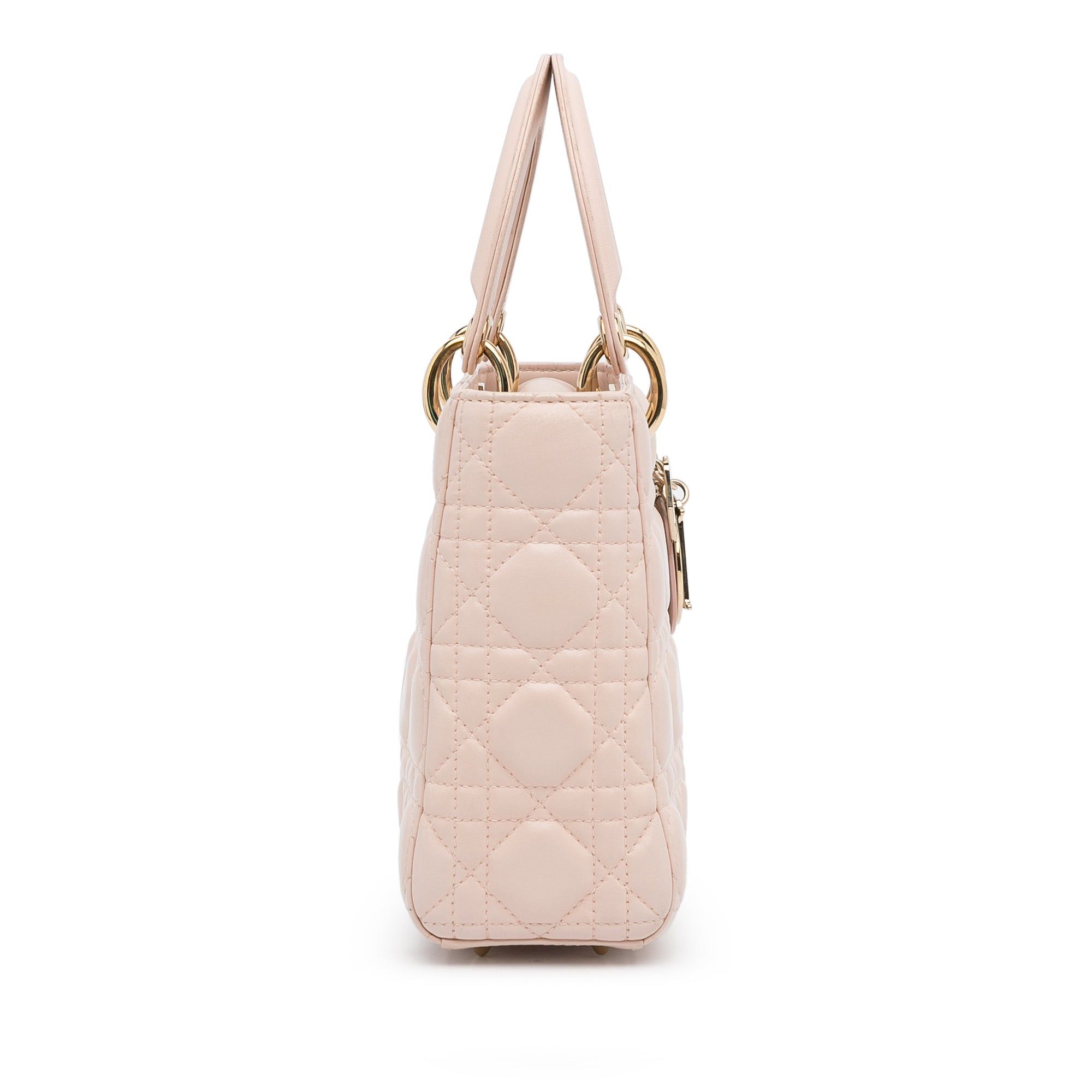Dior Dior Small Lambskin Cannage My ABCDior Lady Dior Pink Size ONE SIZE - 3 Thumbnail
