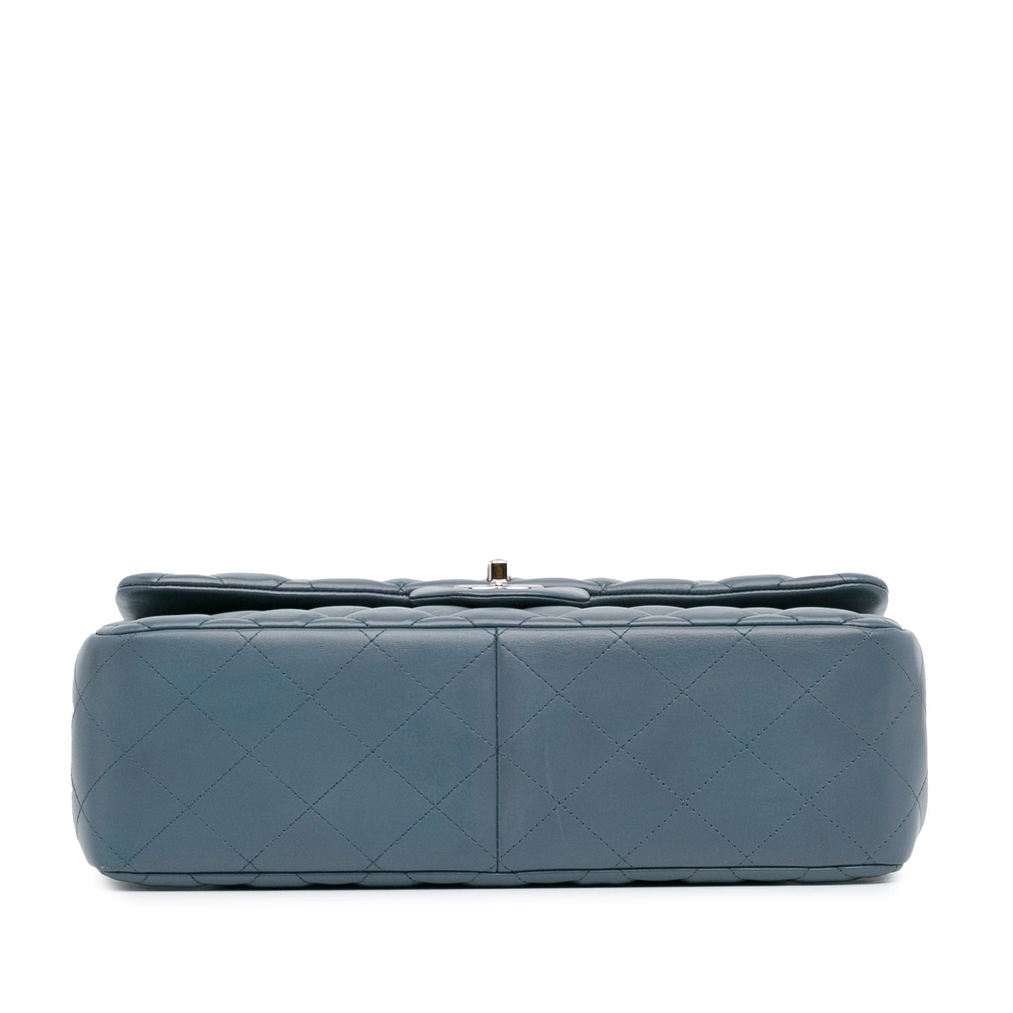 Chanel Chanel Jumbo Classic Lambskin Double Flap Blue Size ONE SIZE - 4 Thumbnail