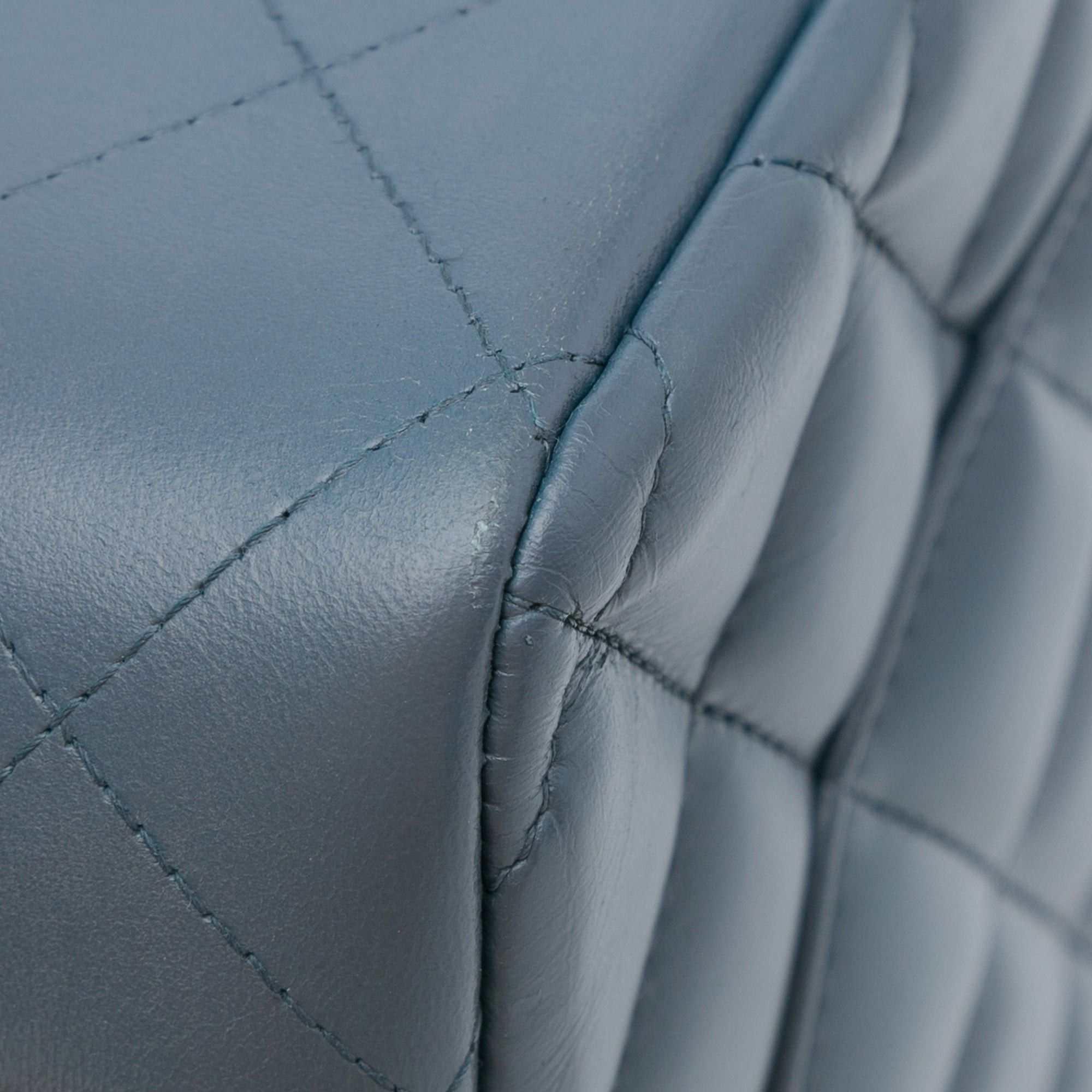 Chanel Chanel Jumbo Classic Lambskin Double Flap Blue Size ONE SIZE - 15 Thumbnail