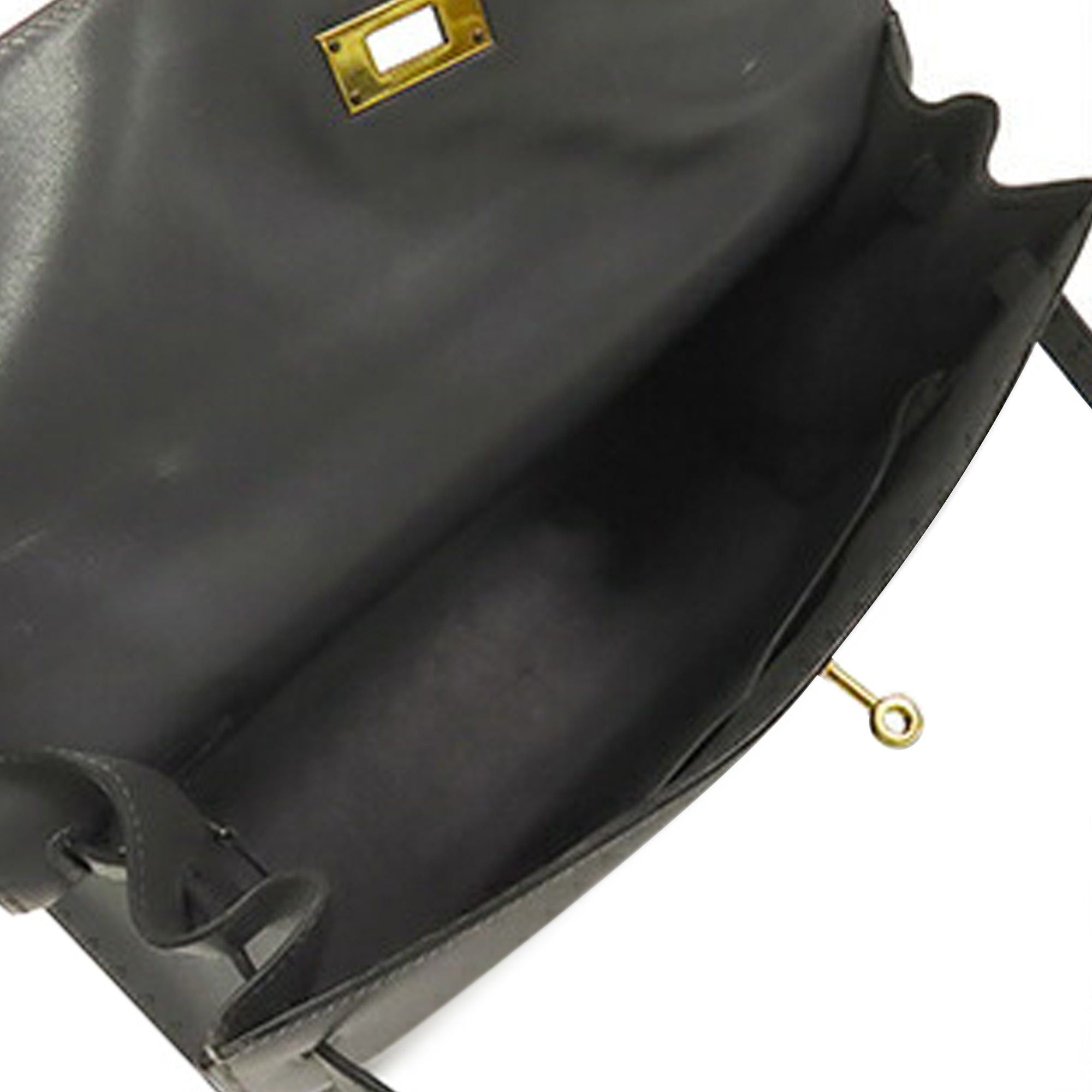 Hermes Hermès Box Calf Kelly II Sellier 35 Black Size ONE SIZE - 4 Thumbnail