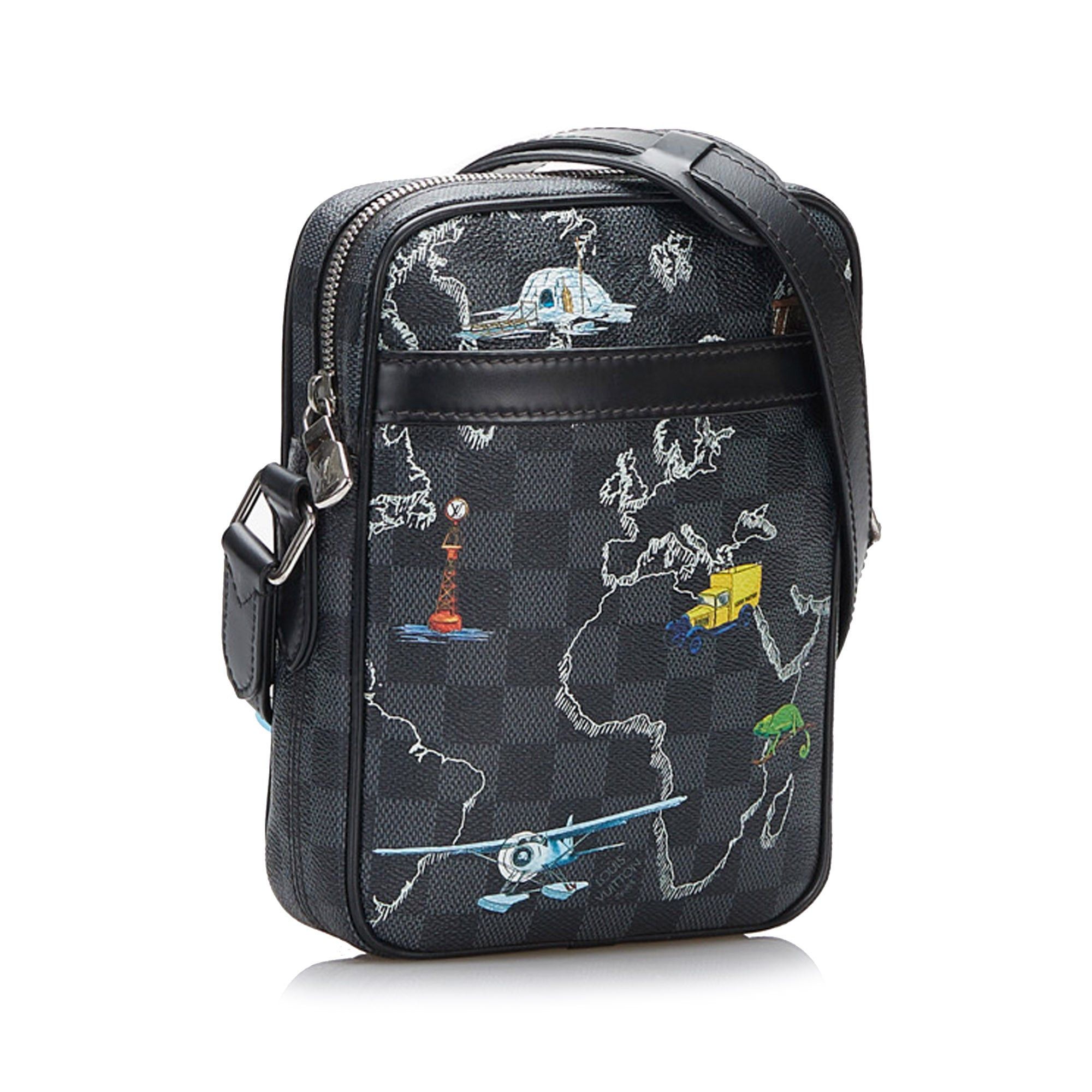 Louis Vuitton Louis Vuitton Damier Graphite Renaissance Map Danube Slim PM Black Size ONE SIZE - 2 Thumbnail