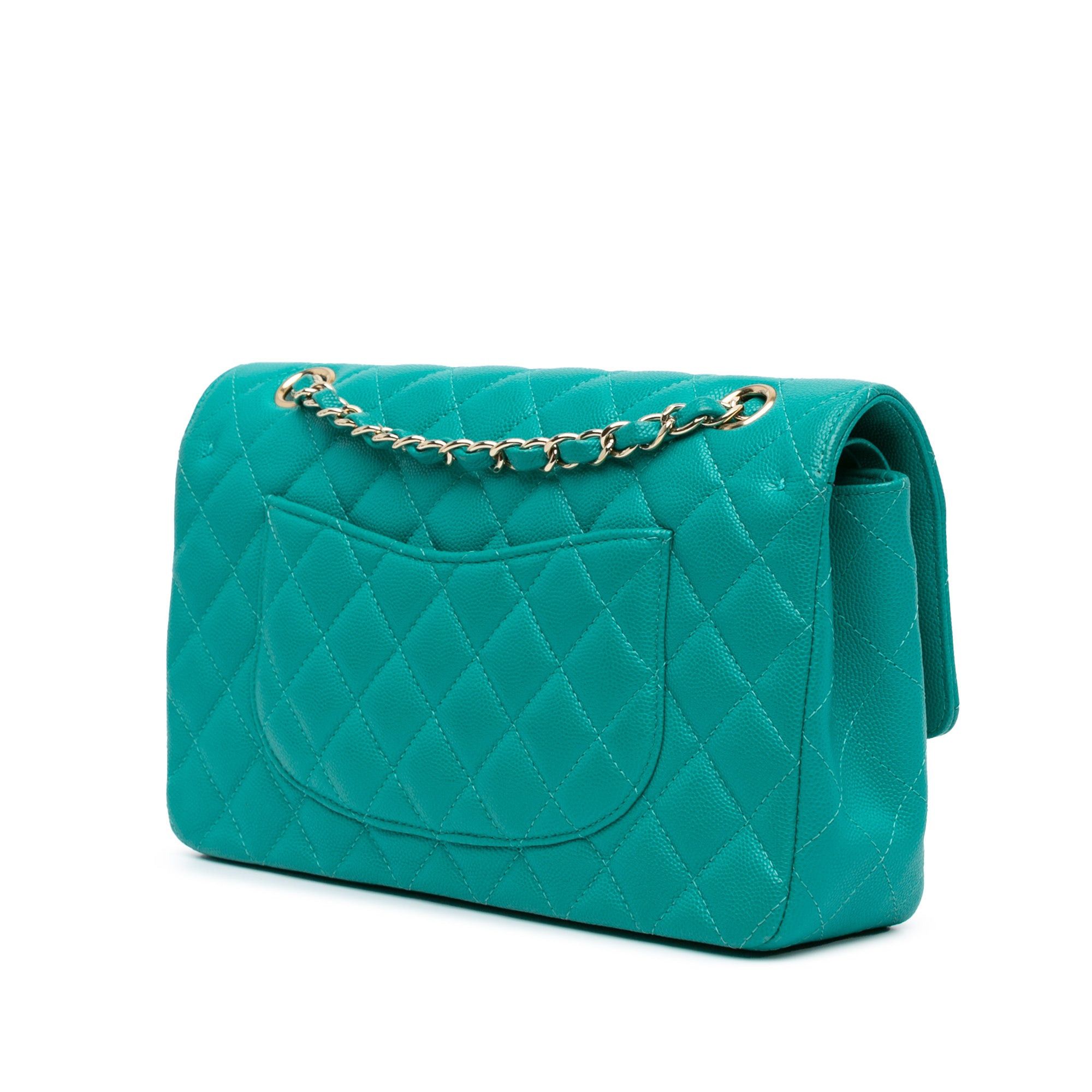 Chanel Chanel Medium Classic Caviar Double Flap Blue Size ONE SIZE - 2 Thumbnail