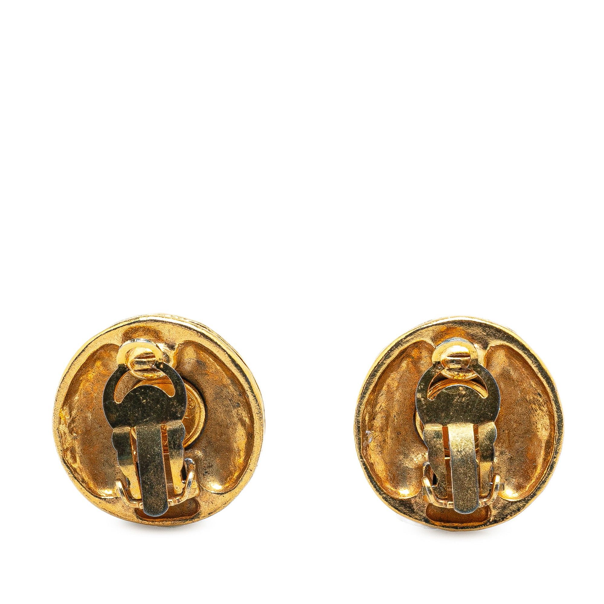 Chanel Chanel Gold Plated CC Clip On Earrings Gold Size ONE SIZE - 2 Thumbnail