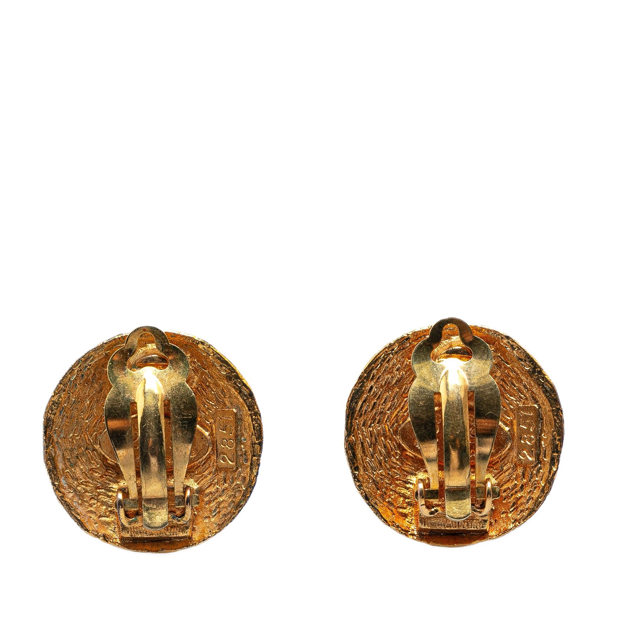 Chanel Chanel Gold Plated CC Clip On Earrings Gold Size ONE SIZE - 2 Thumbnail