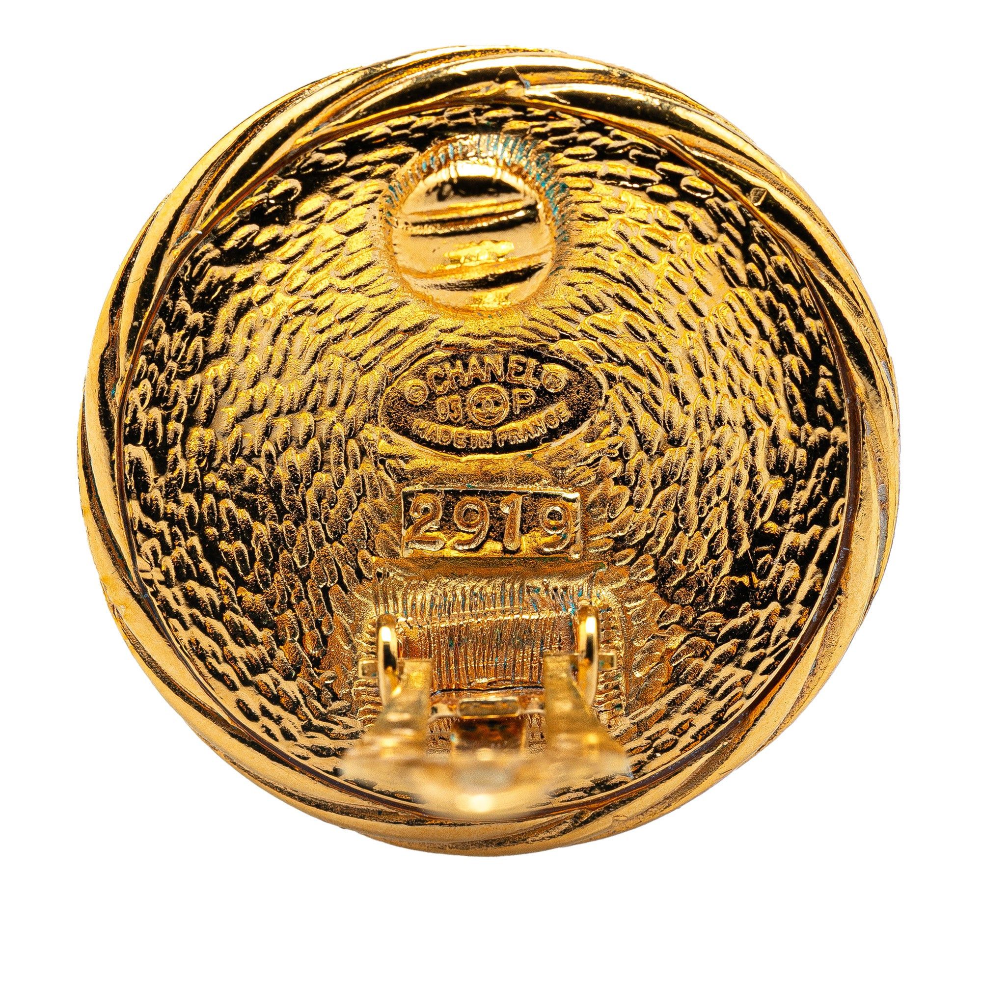Chanel Chanel Gold Plated CC Clip On Earrings Gold Size ONE SIZE - 3 Thumbnail