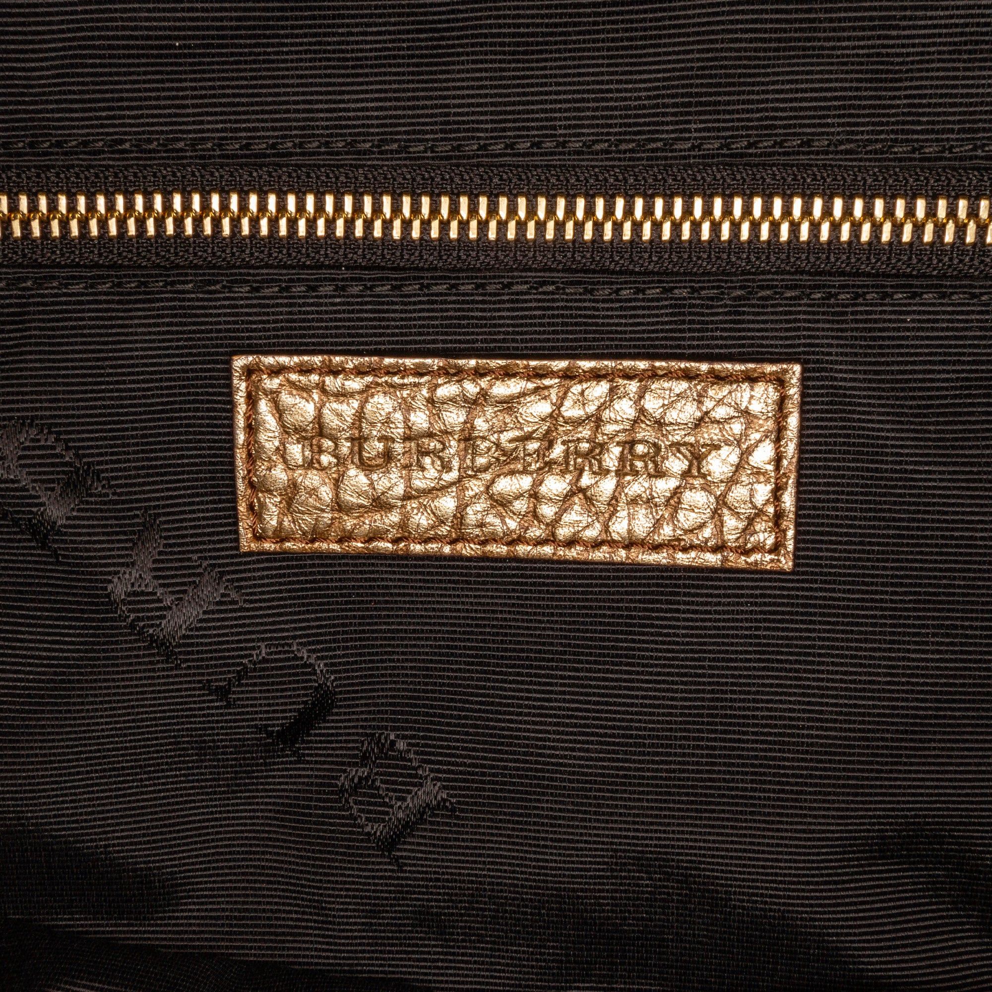 Burberry Burberry Embossed Leather Orchard Handle Bag Brown Size ONE SIZE - 7 Thumbnail