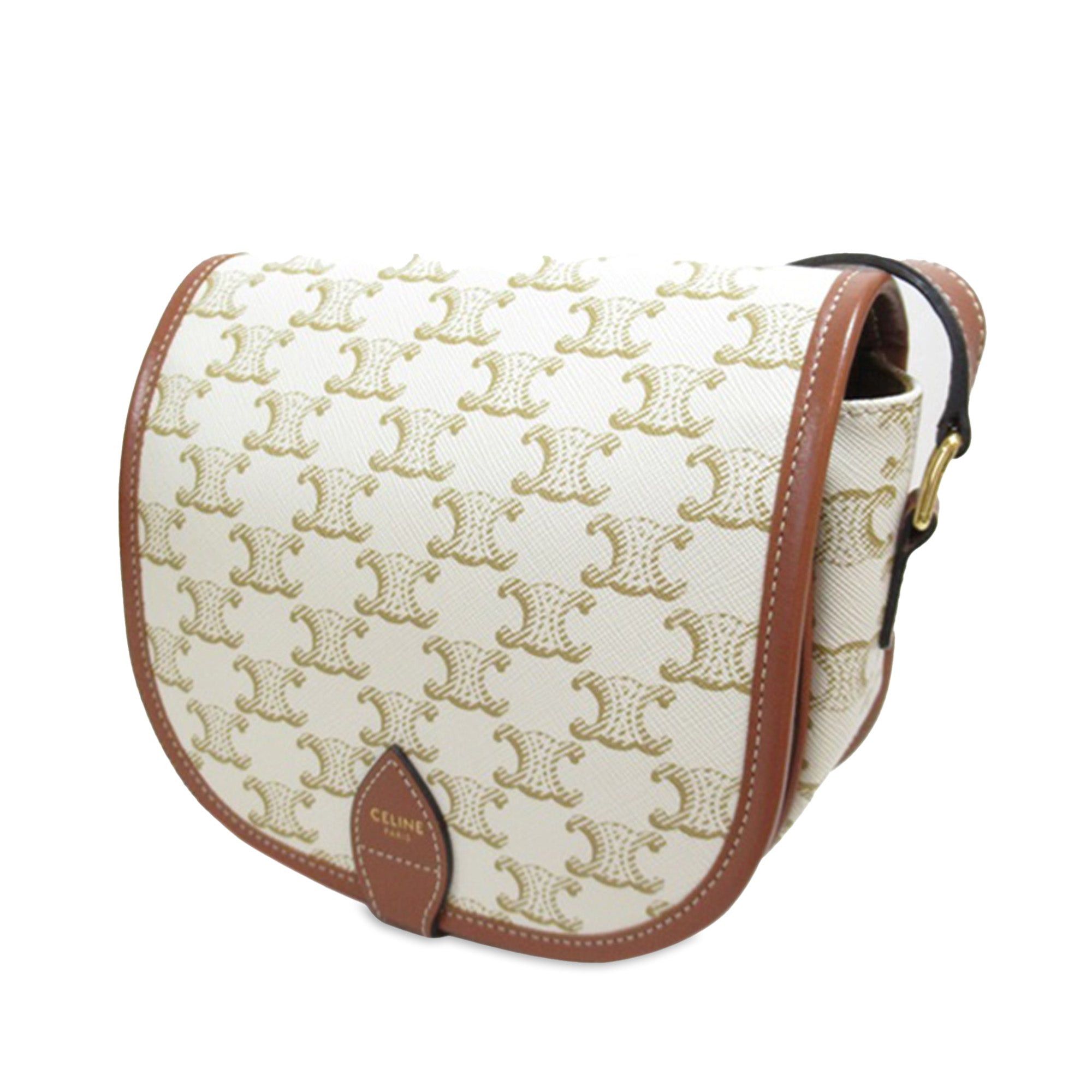 Celine Celine Monogram Triomphe Crossbody White Size ONE SIZE - 2 Thumbnail