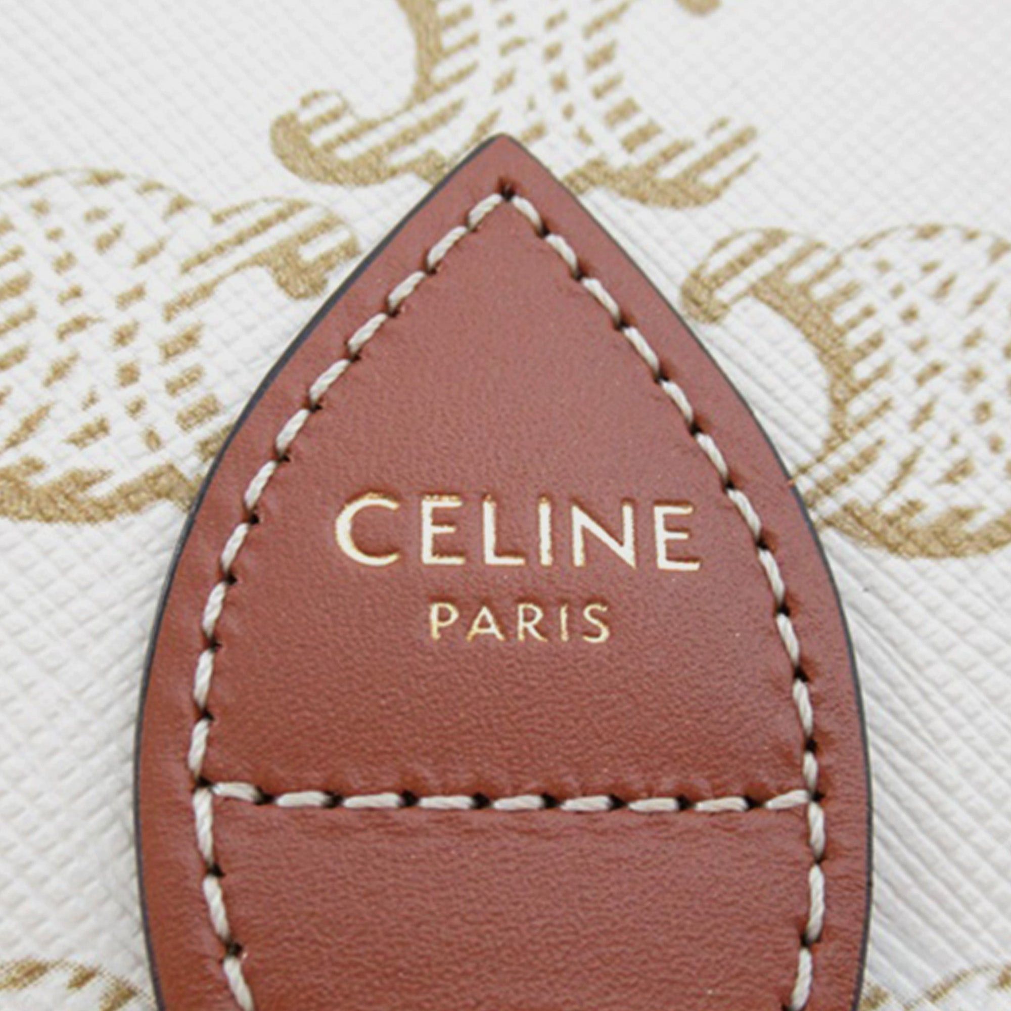 Celine Celine Monogram Triomphe Crossbody White Size ONE SIZE - 6 Thumbnail