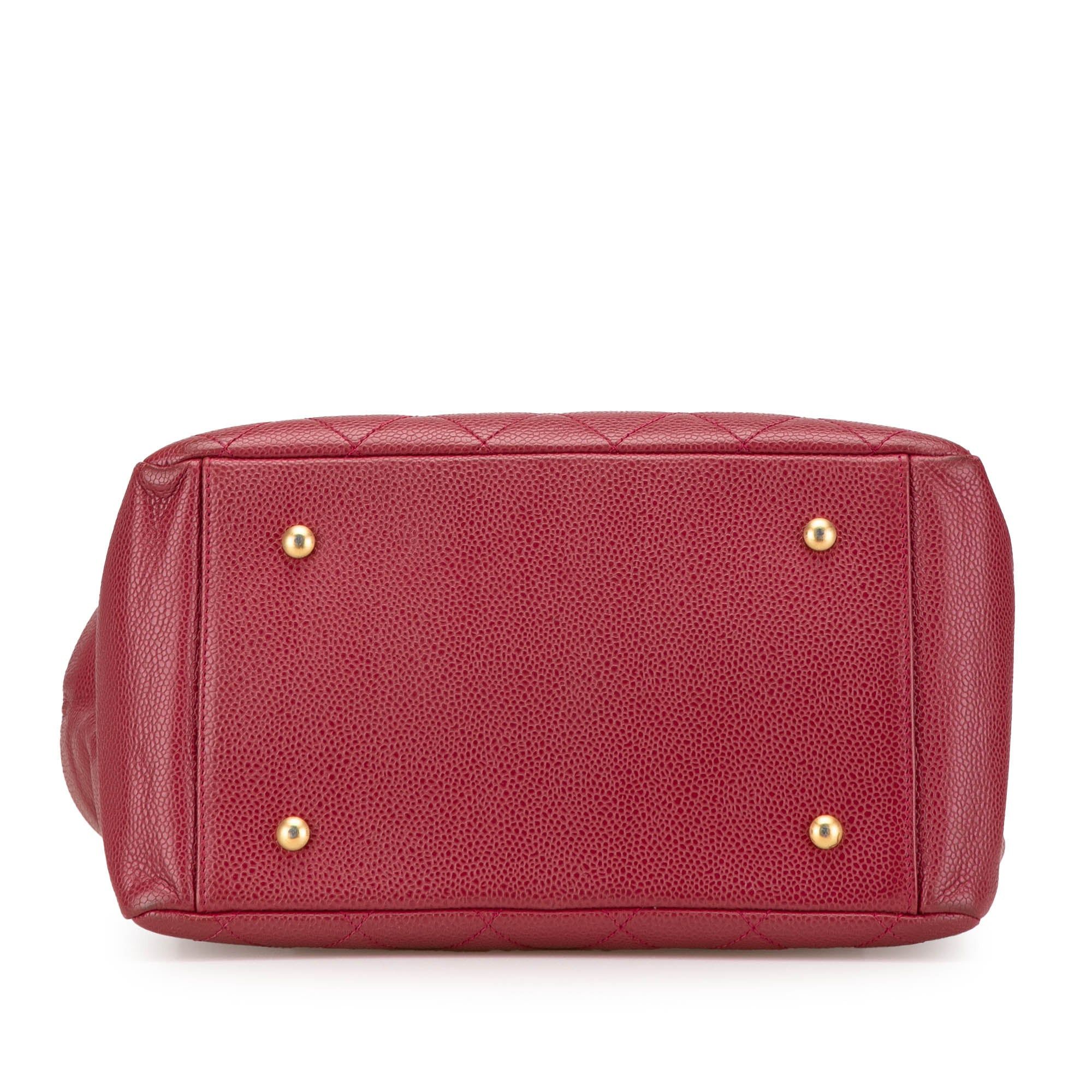 Chanel Chanel Caviar Grand Shopping Tote Red Size ONE SIZE - 3 Thumbnail