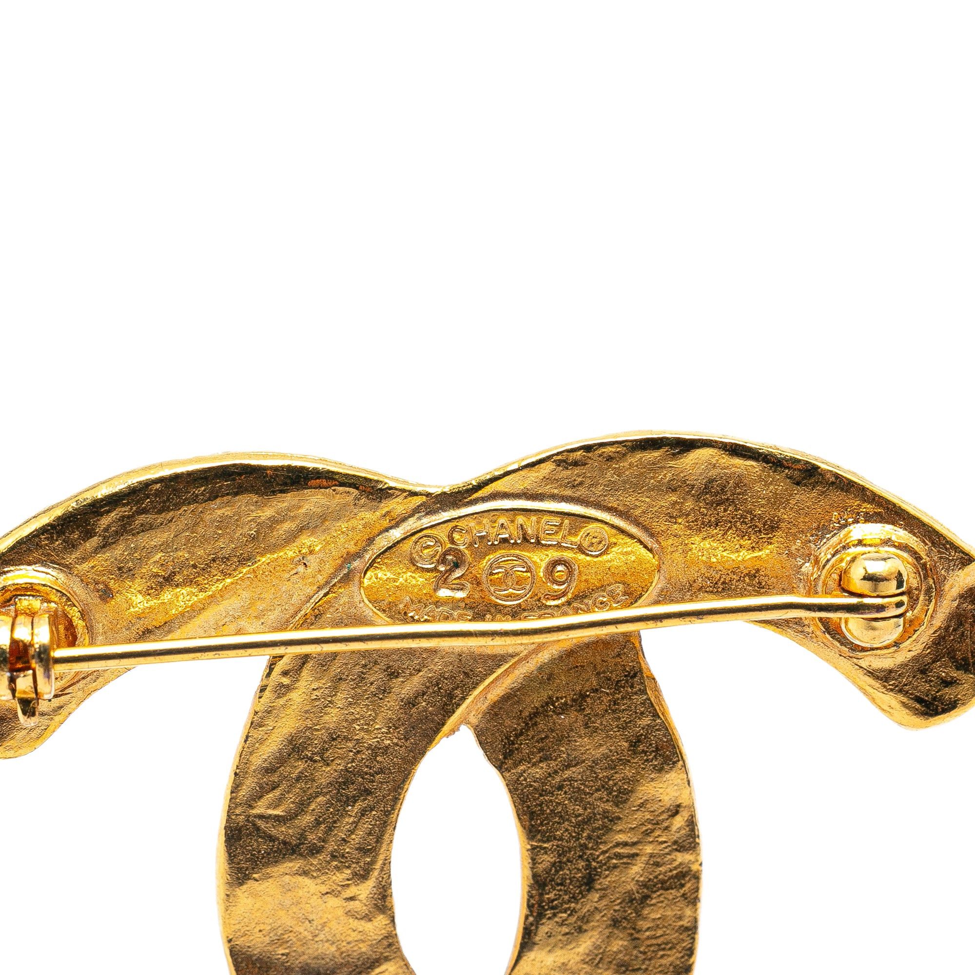 Chanel Chanel Gold Plated CC Brooch Gold Size ONE SIZE - 4 Thumbnail