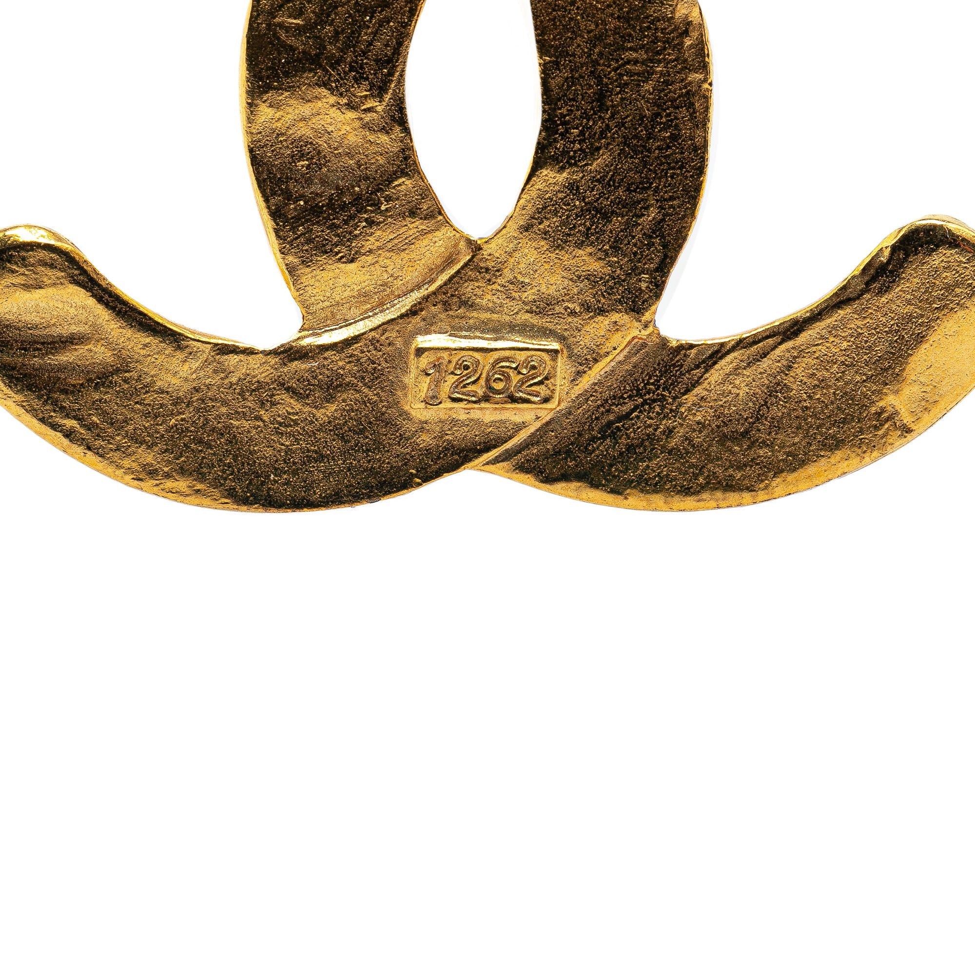 Chanel Chanel Gold Plated CC Brooch Gold Size ONE SIZE - 3 Thumbnail
