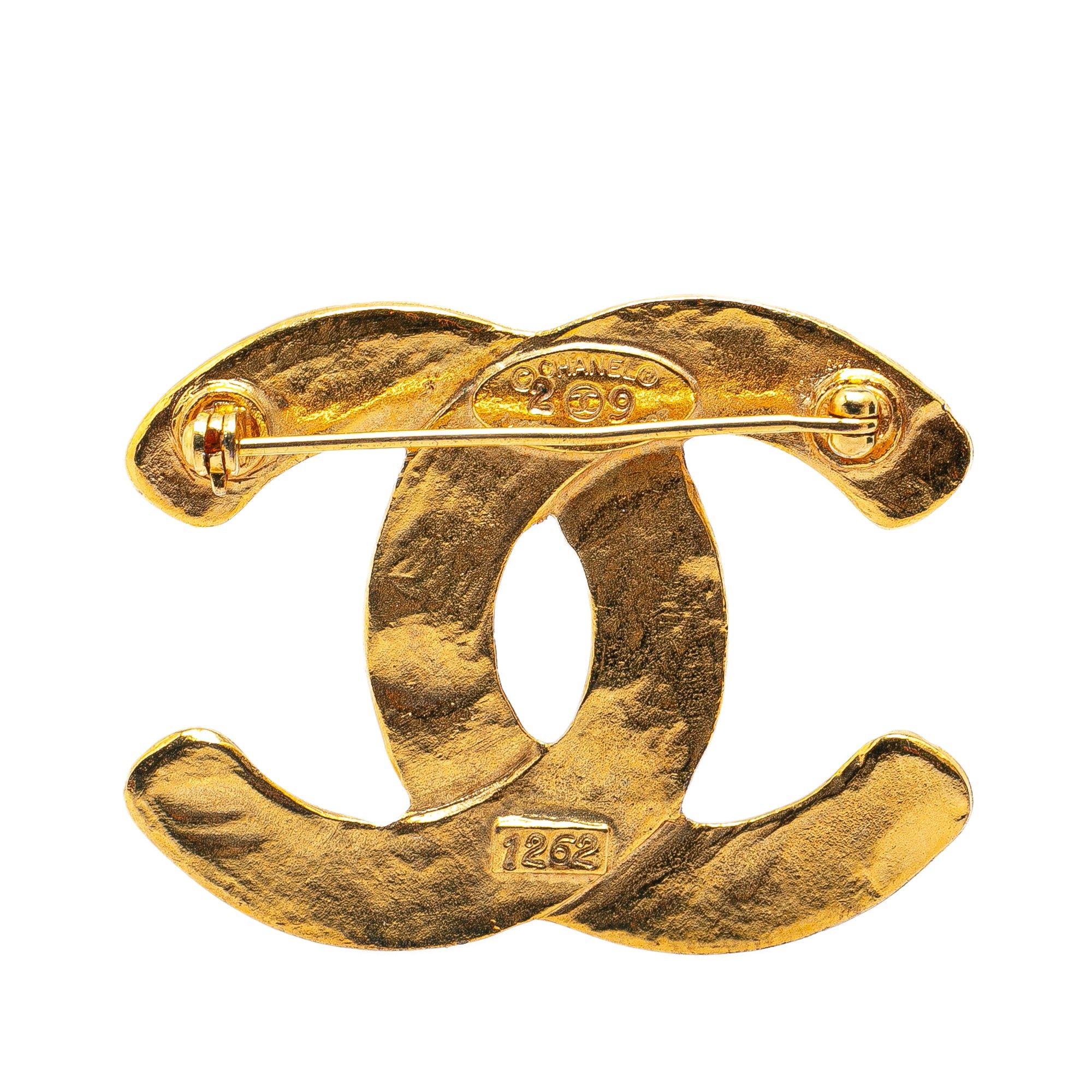 Chanel Chanel Gold Plated CC Brooch Gold Size ONE SIZE - 2 Thumbnail