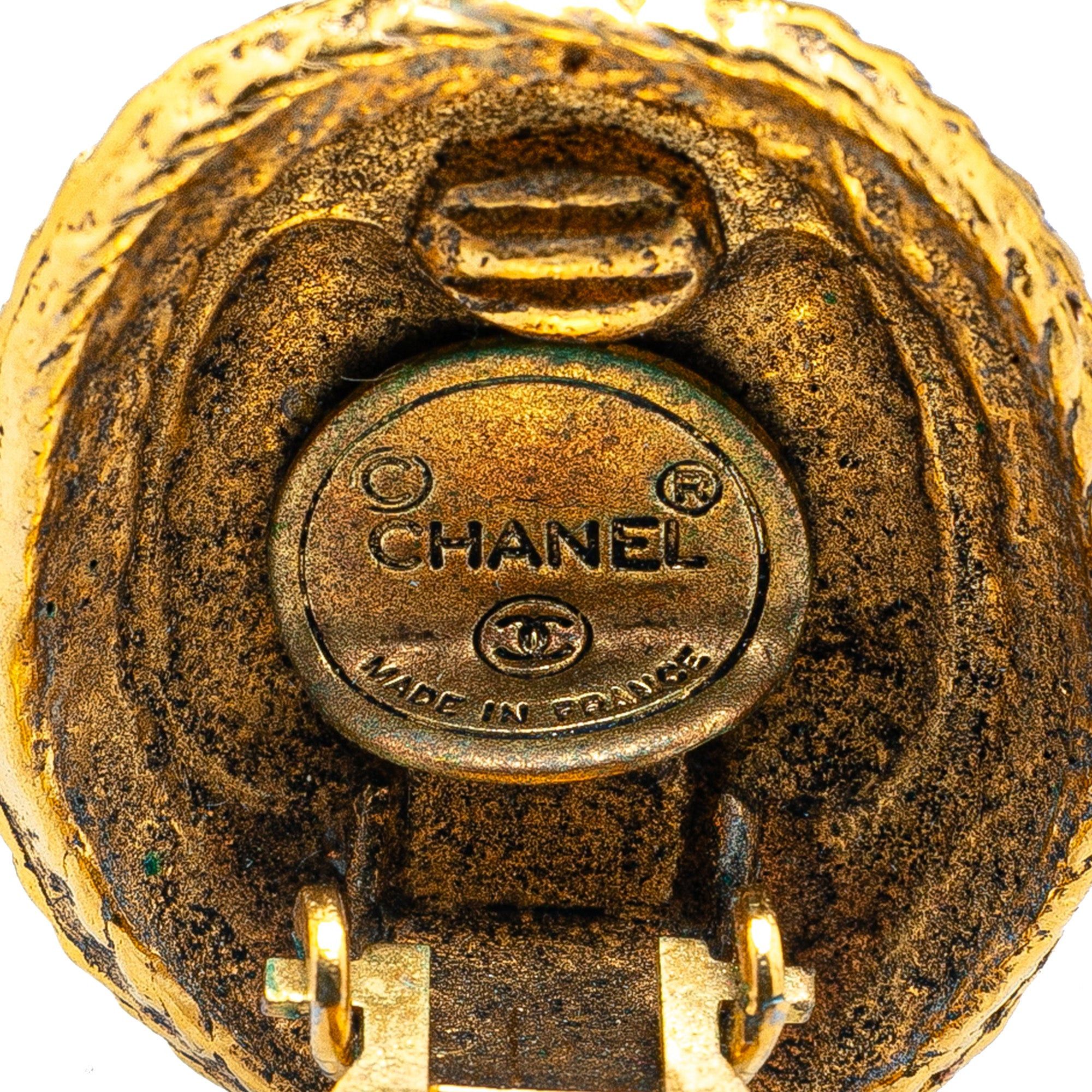 Chanel Chanel Gold Plated CC Clip On Earrings Gold Size ONE SIZE - 3 Thumbnail