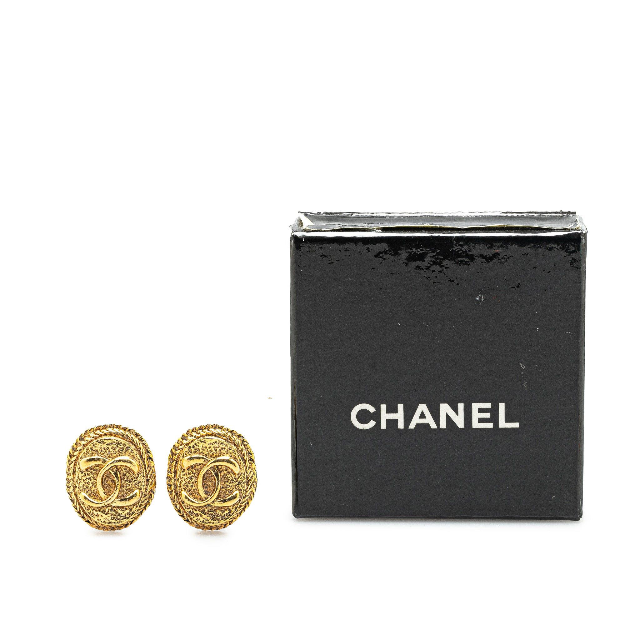 Chanel Chanel Gold Plated CC Clip On Earrings Gold Size ONE SIZE - 4 Thumbnail