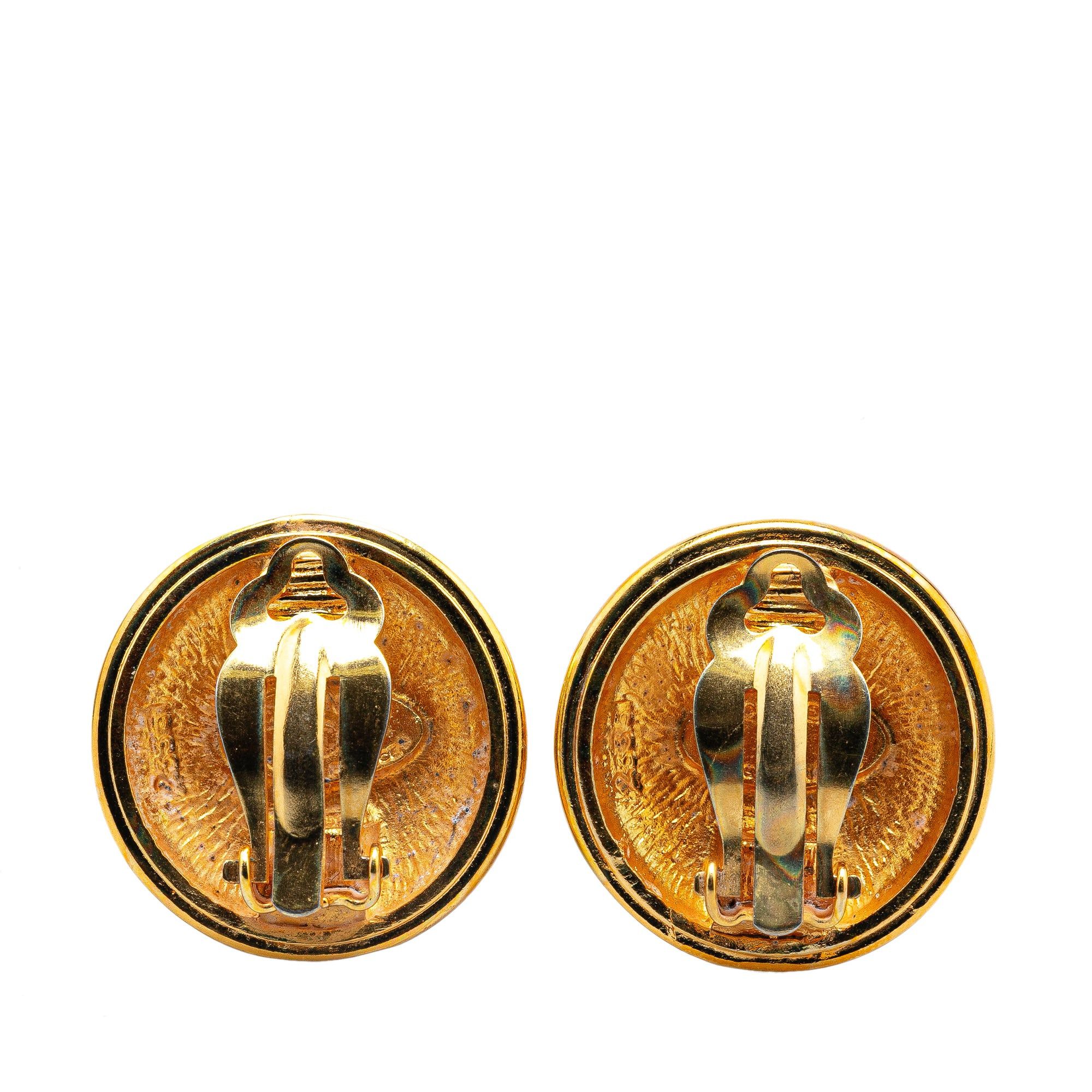 Chanel Chanel Gold Plated CC Clip On Earrings Gold Size ONE SIZE - 2 Thumbnail