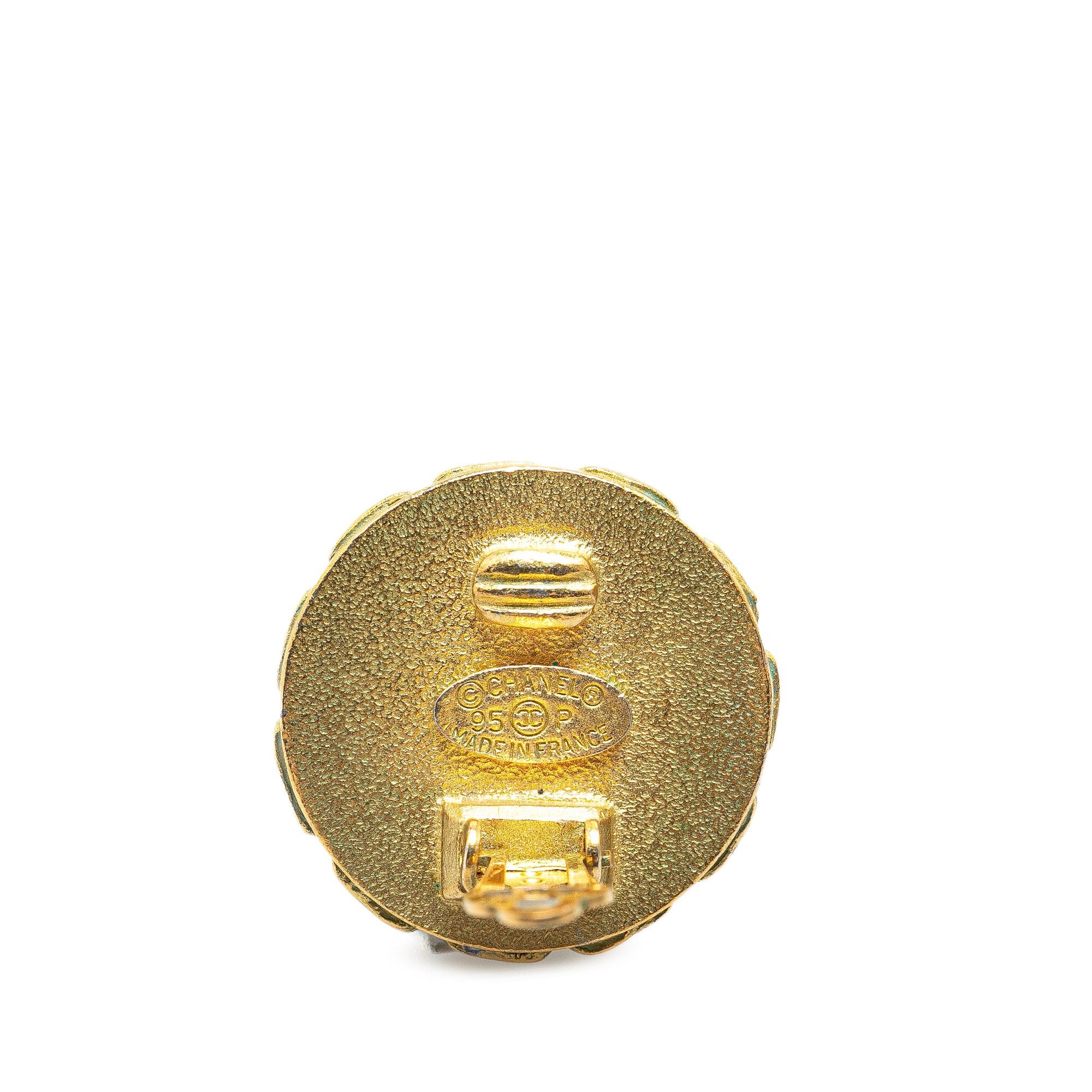 Chanel Chanel Gold Plated CC Clip On Earrings Gold Size ONE SIZE - 3 Thumbnail
