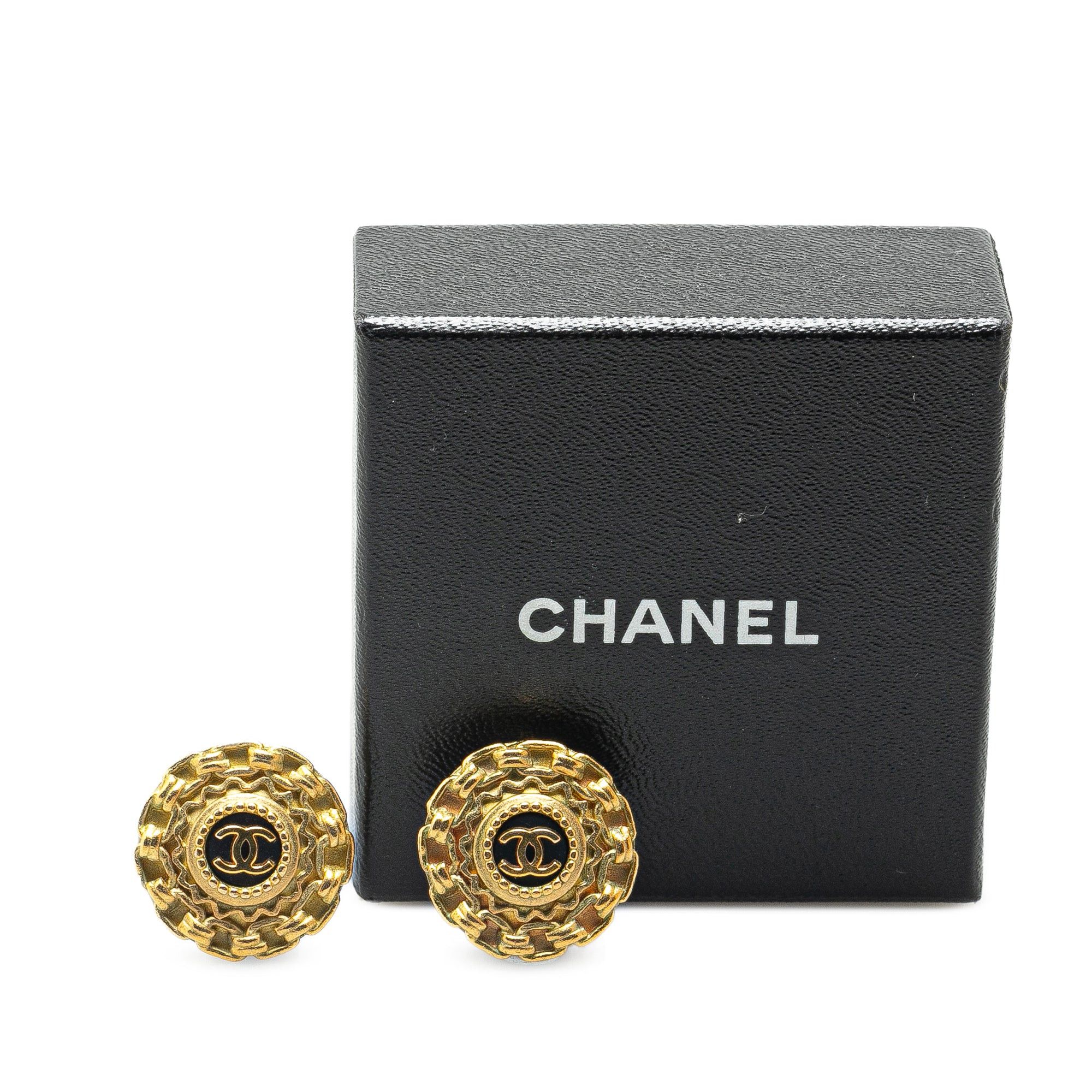 Chanel Chanel Gold Plated CC Clip On Earrings Gold Size ONE SIZE - 4 Thumbnail
