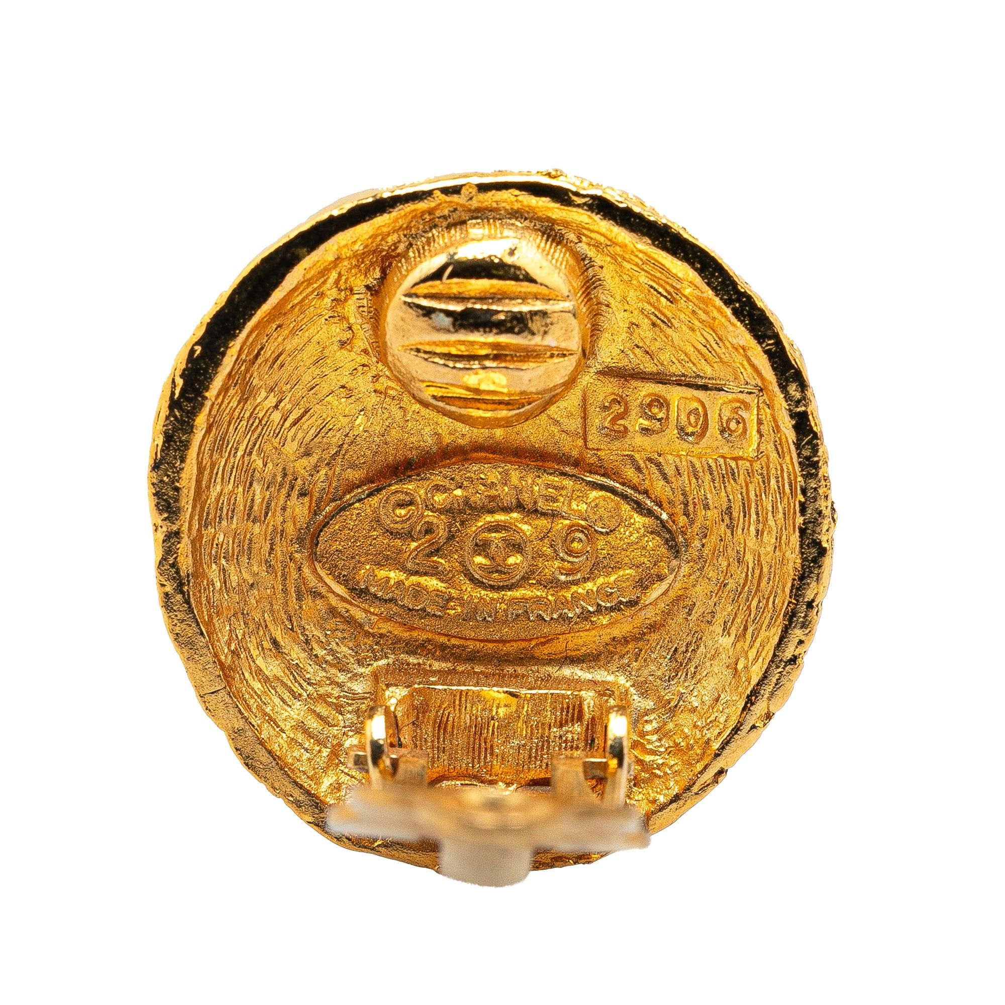 Chanel Chanel Gold Plated CC Clip On Earrings Gold Size ONE SIZE - 3 Thumbnail