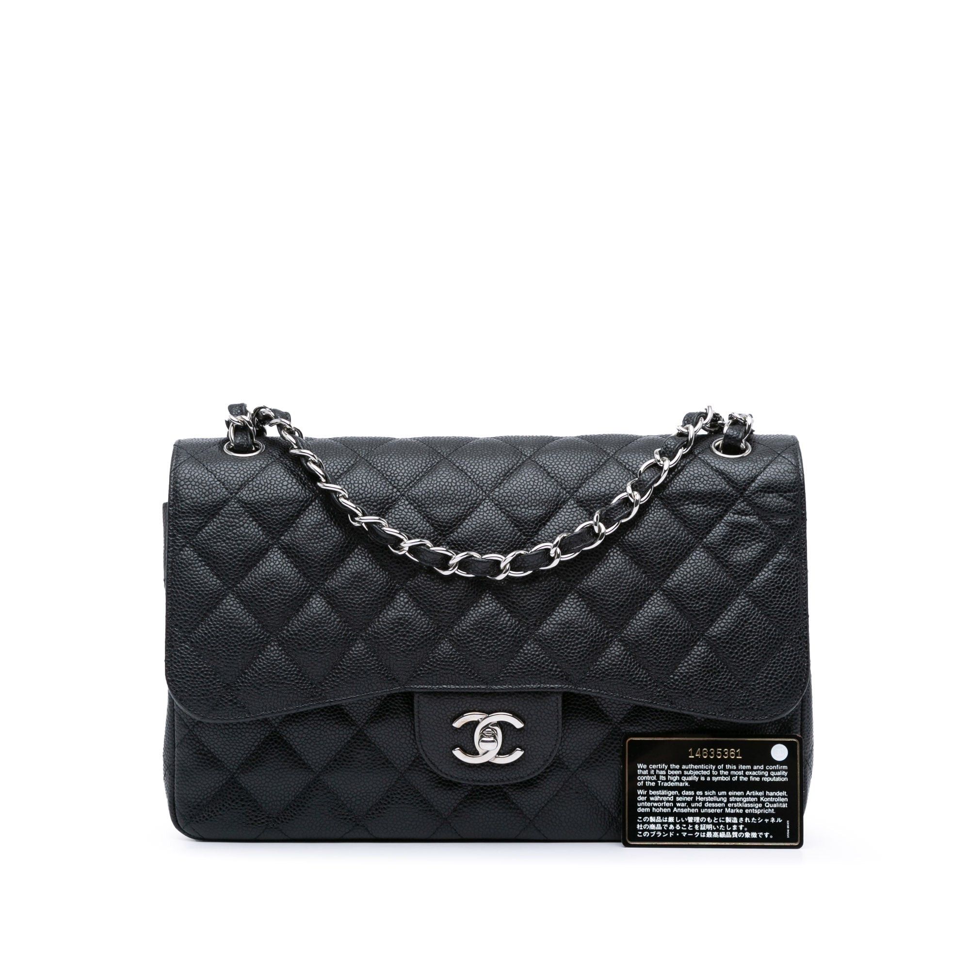 Chanel Chanel Jumbo Classic Caviar Double Flap Black Size ONE SIZE - 12 Thumbnail
