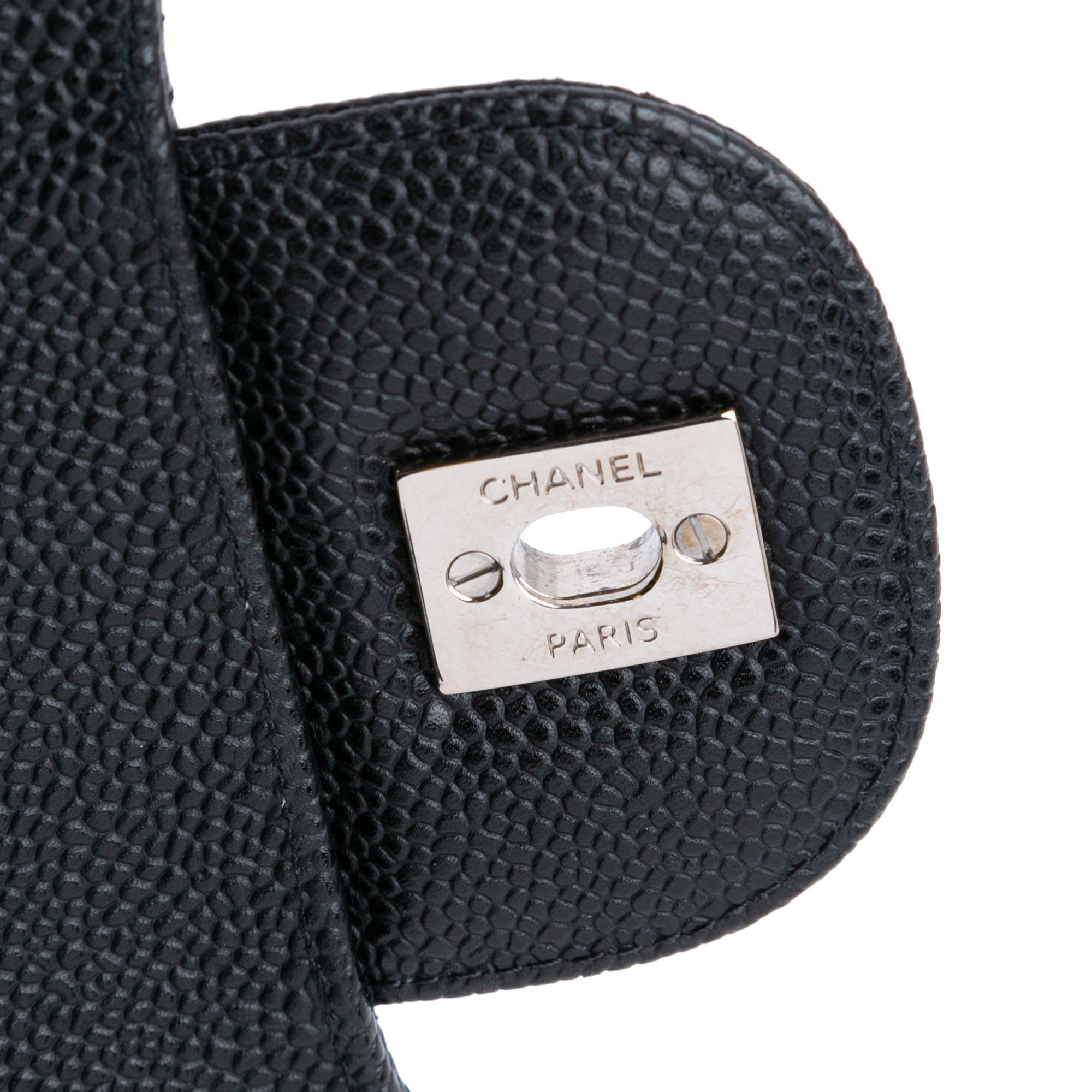 Chanel Chanel Jumbo Classic Caviar Double Flap Black Size ONE SIZE - 9 Thumbnail