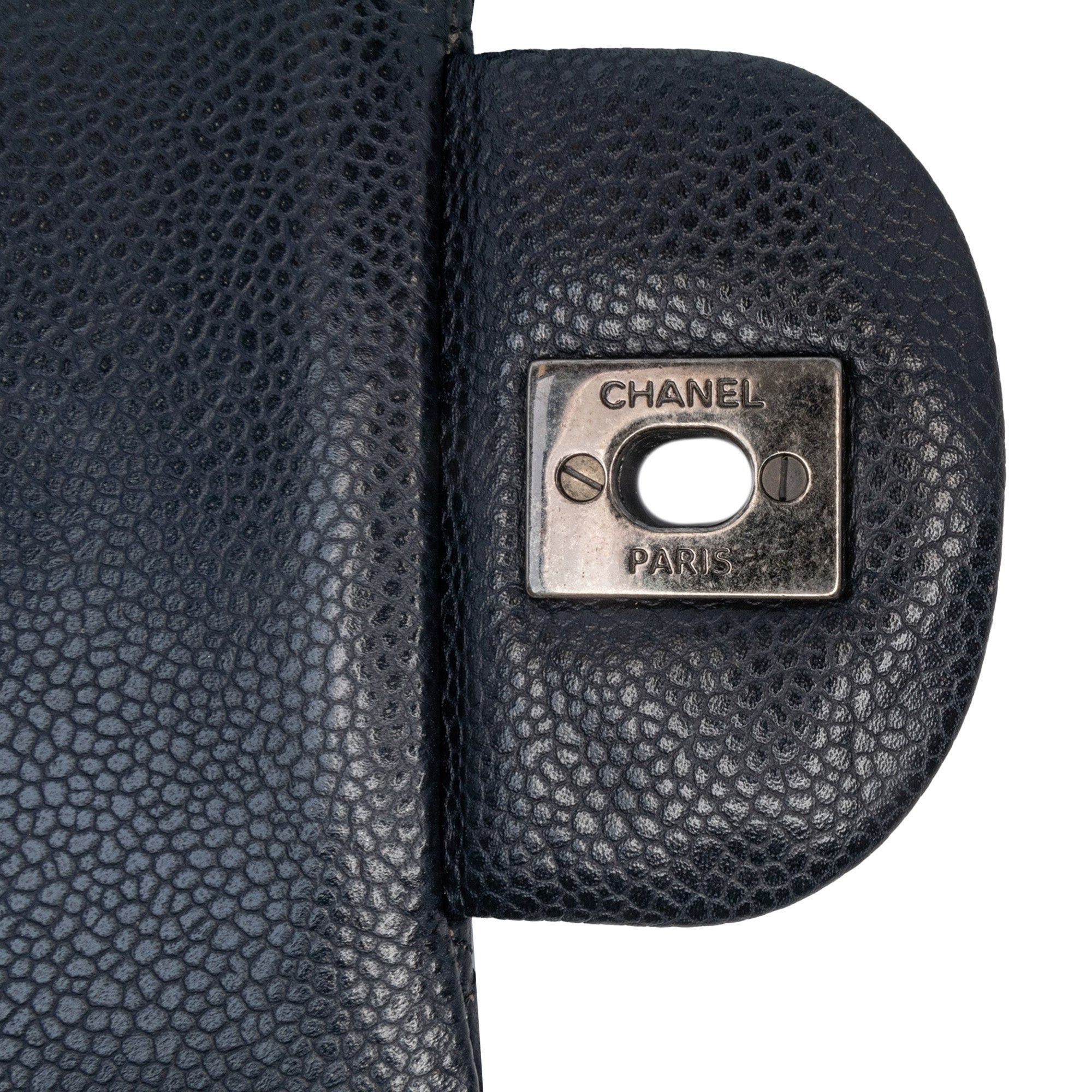 Chanel Chanel Jumbo Classic Caviar Double Flap Black Size ONE SIZE - 9 Thumbnail