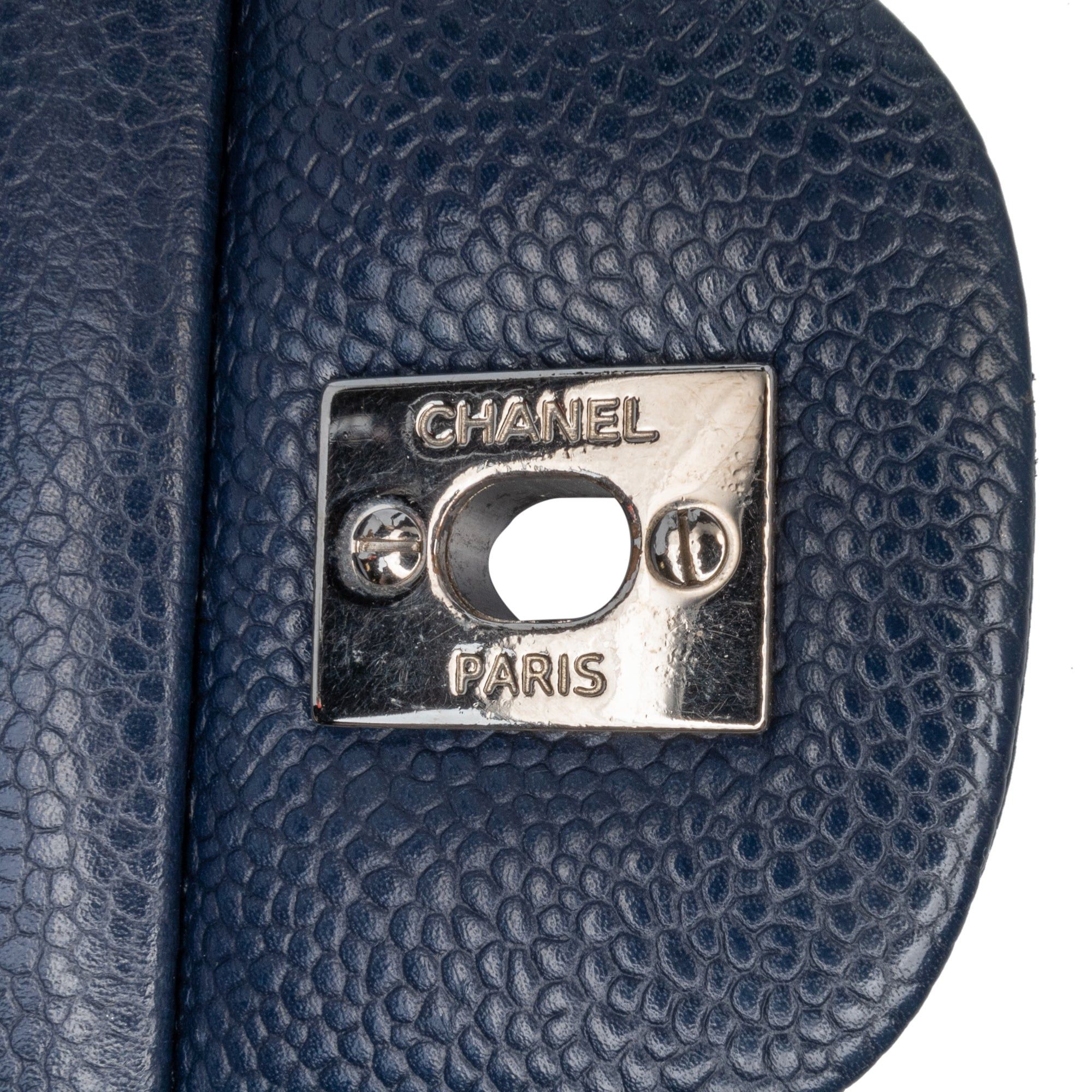 Chanel Chanel Jumbo Classic Caviar Double Flap Blue Size ONE SIZE - 7 Thumbnail