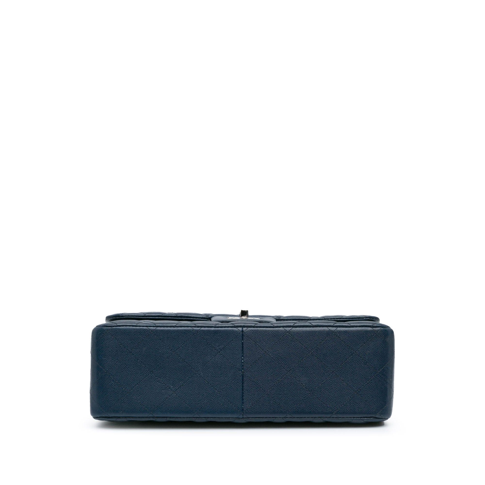 Chanel Chanel Jumbo Classic Caviar Double Flap Blue Size ONE SIZE - 3 Thumbnail