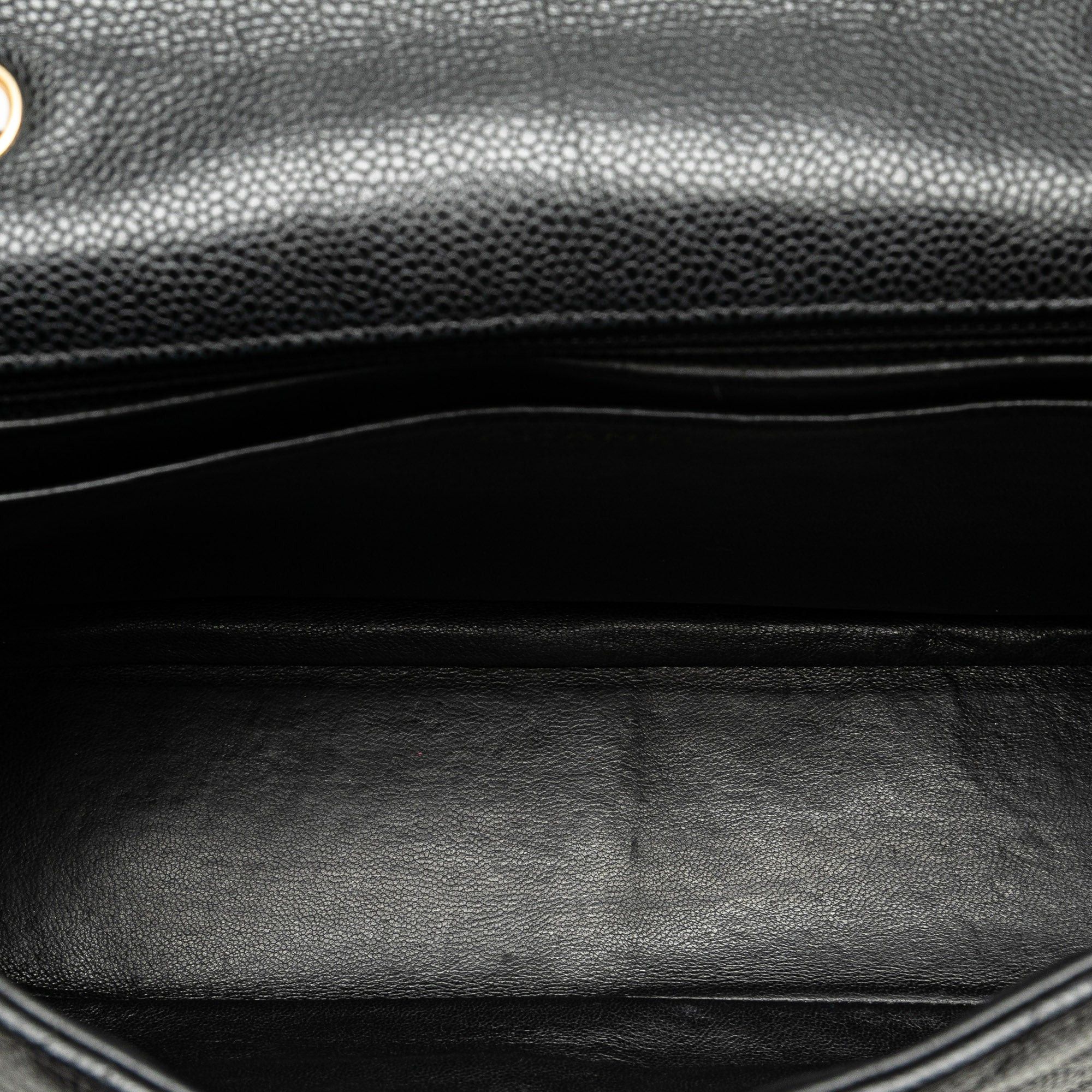 Chanel Chanel Jumbo Classic Caviar Single Flap Black Size ONE SIZE - 4 Thumbnail