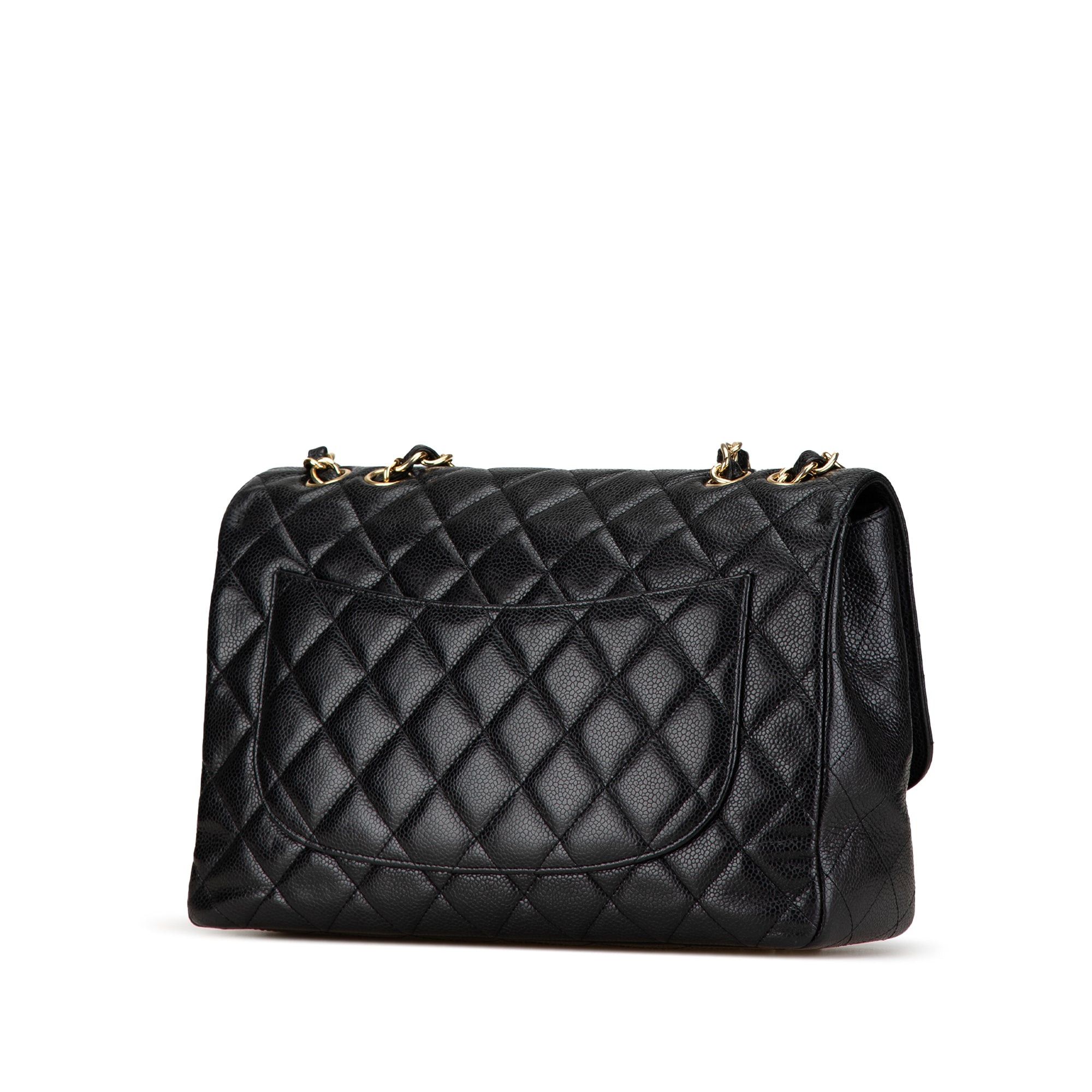 Chanel Chanel Jumbo Classic Caviar Single Flap Black Size ONE SIZE - 2 Thumbnail