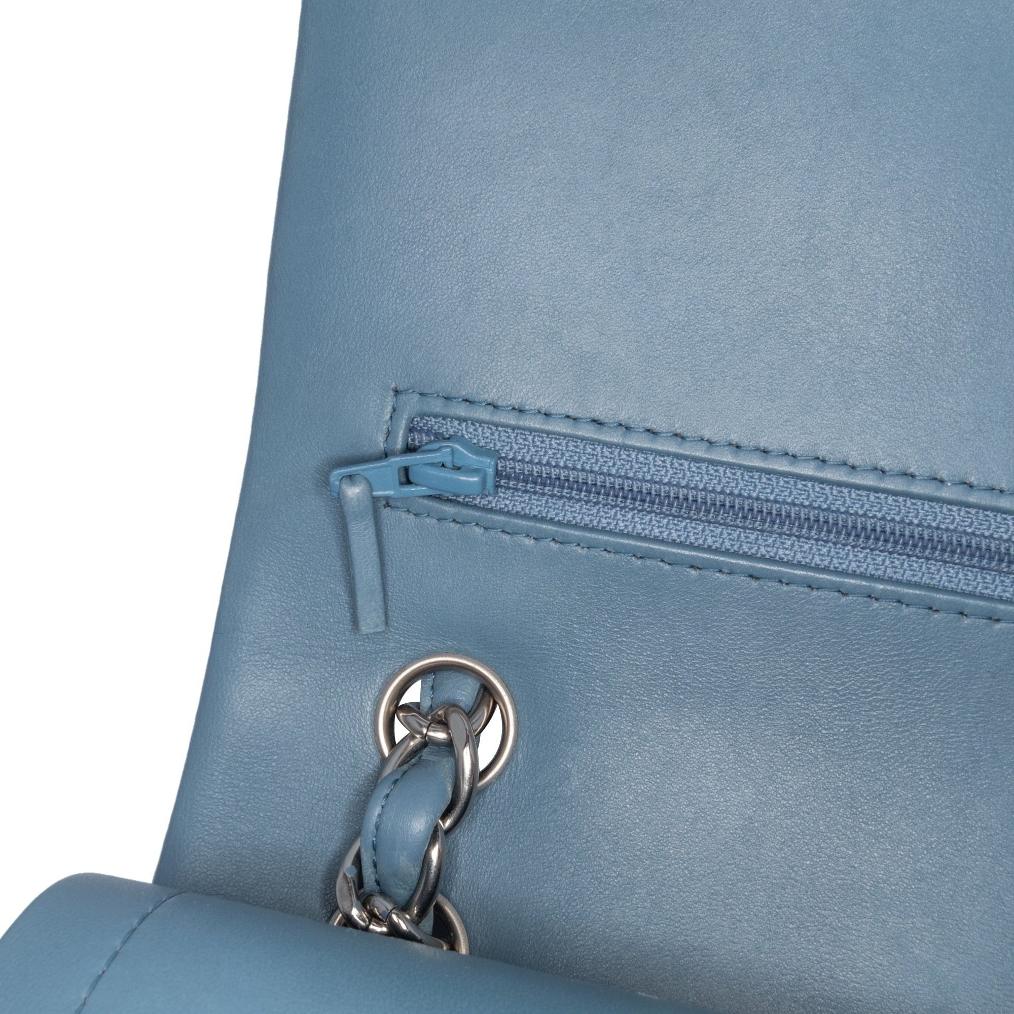 Chanel Chanel Jumbo Classic Lambskin Double Flap Blue Size ONE SIZE - 9 Thumbnail