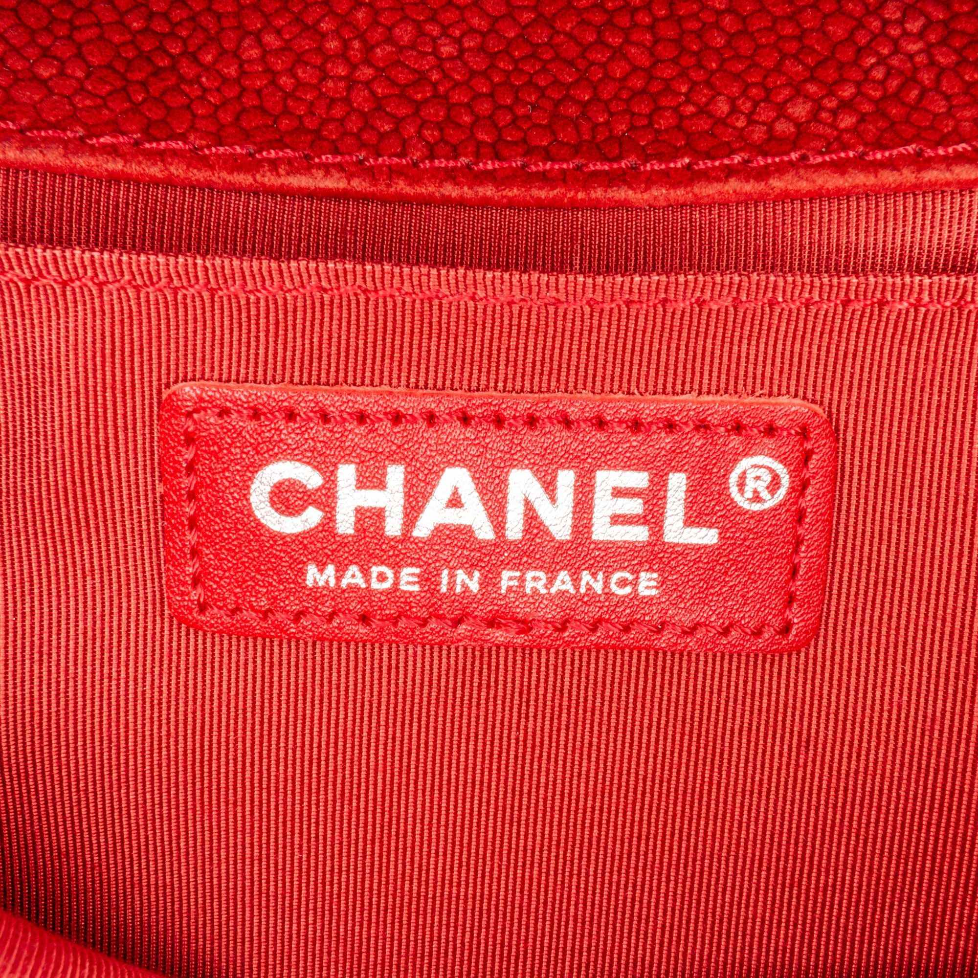 Chanel Chanel Medium Caviar Boy Flap Bag Red Size ONE SIZE - 7 Thumbnail