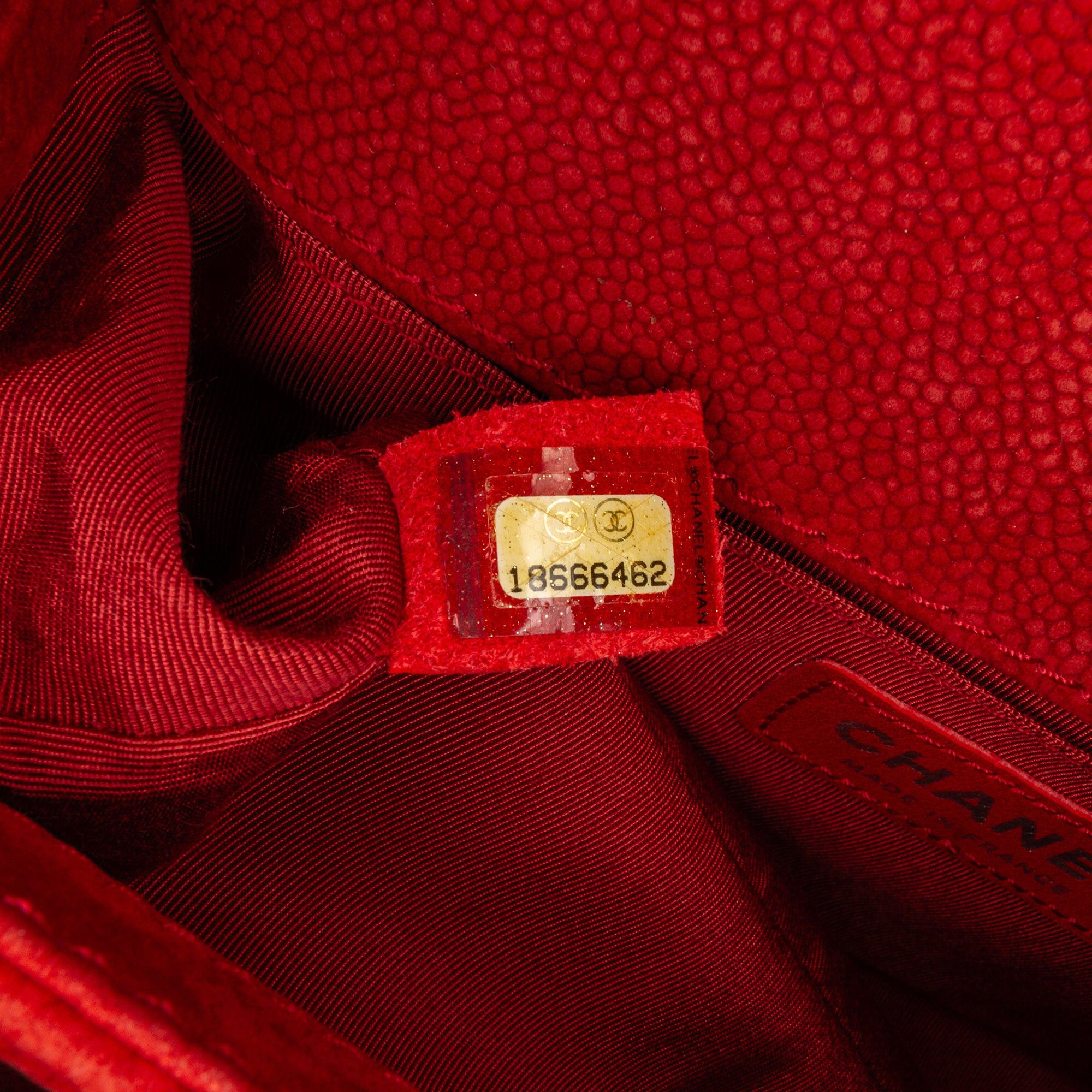 Chanel Chanel Medium Caviar Boy Flap Bag Red Size ONE SIZE - 8 Thumbnail