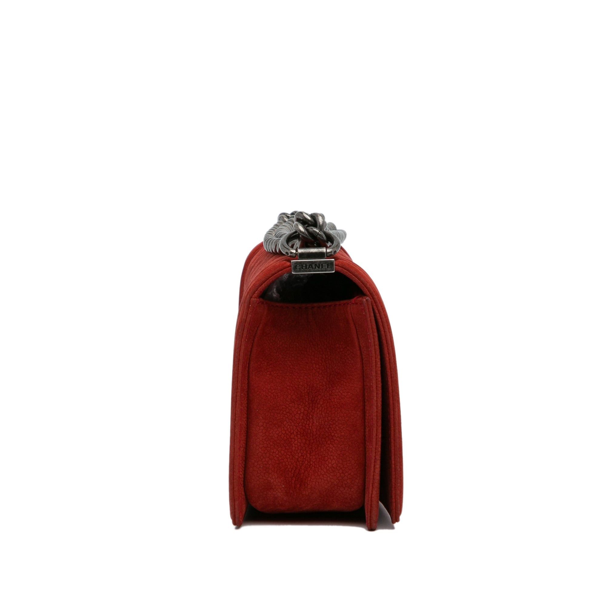 Chanel Chanel Medium Caviar Boy Flap Bag Red Size ONE SIZE - 4 Thumbnail