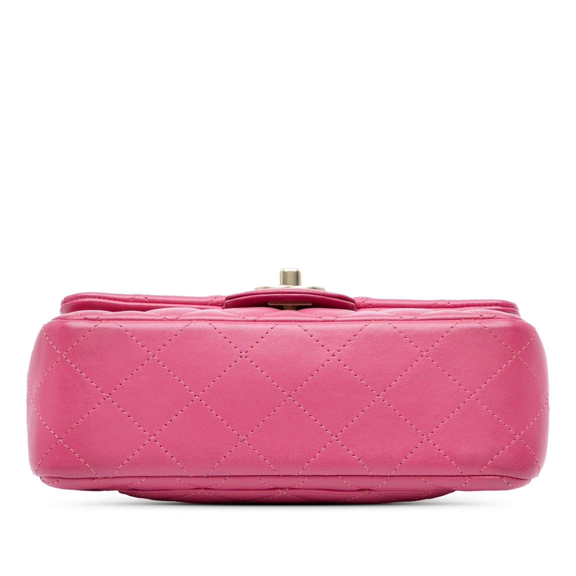 Chanel Chanel Mini Rectangular Classic Lambskin Single Flap Pink Size ONE SIZE - 3 Thumbnail