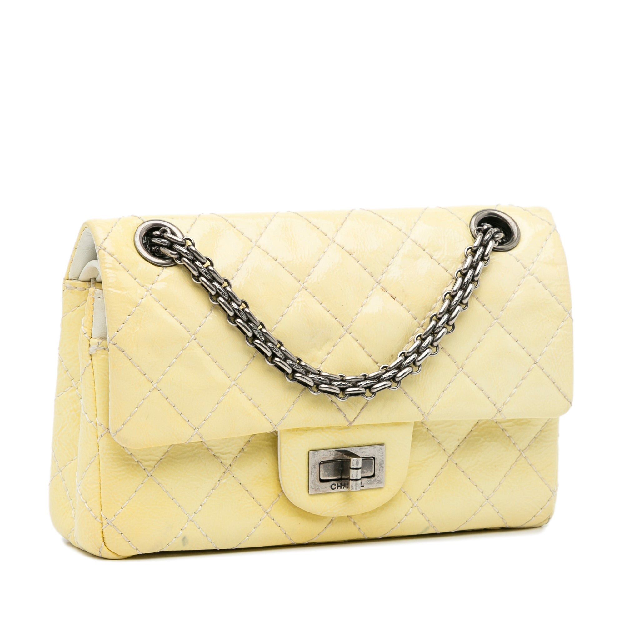Chanel Chanel Mini Reissue Patent Flap Yellow Size ONE SIZE - 2 Thumbnail