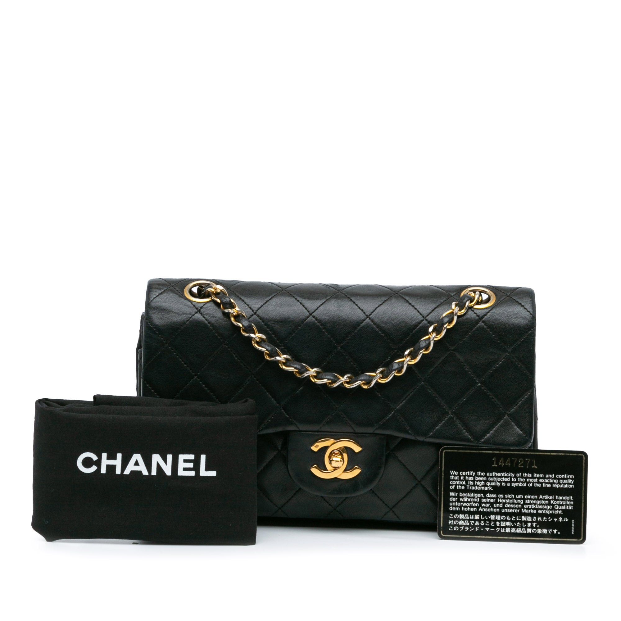 Chanel Chanel Small Classic Lambskin Double Flap Black Size ONE SIZE - 13 Thumbnail